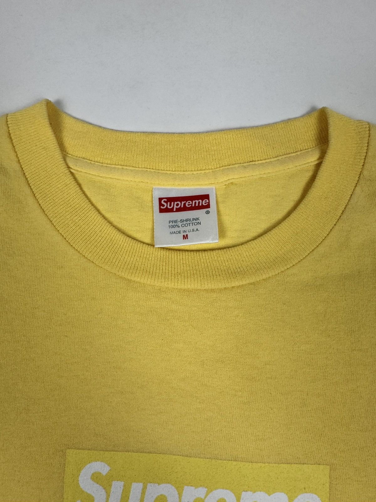 Supreme Supreme Yellow Box Logo Tee 1999 Size US M / EU 48-50 / 2 - 4 Thumbnail