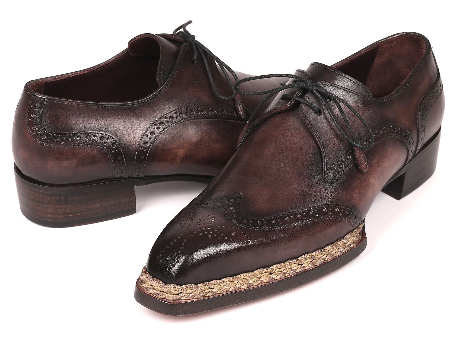 Handmade Handmade Norwegian Welted Wingtip Derby Shoes Bronze Size US 10 / EU 43 - 4 Thumbnail