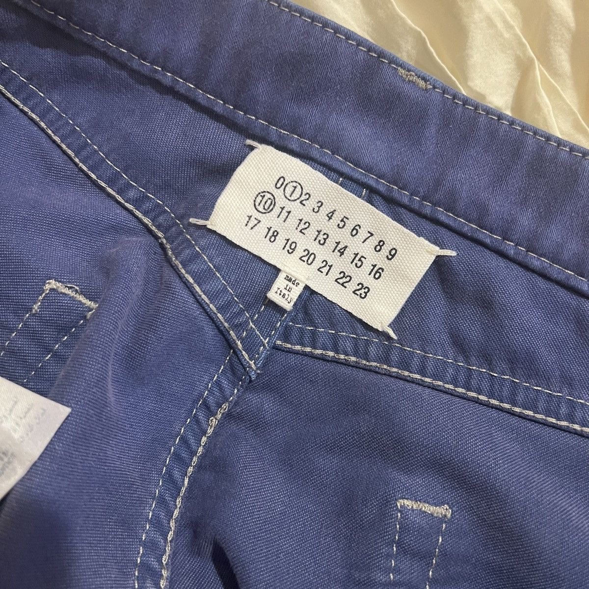 Maison Margiela MM10 Blue Reconstruction Denim Pants Size 32 Made in Italy Size US 32 / EU 48 - 3 Thumbnail