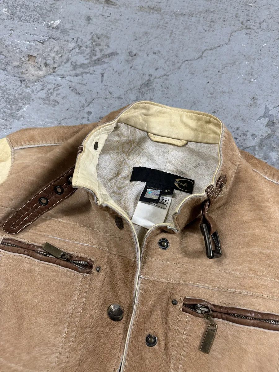 Roberto Cavalli SS2008 Cavalli Beige Hybrid Pony Hair Leather Jacket Size S / US 4 / IT 40 - 9 Thumbnail