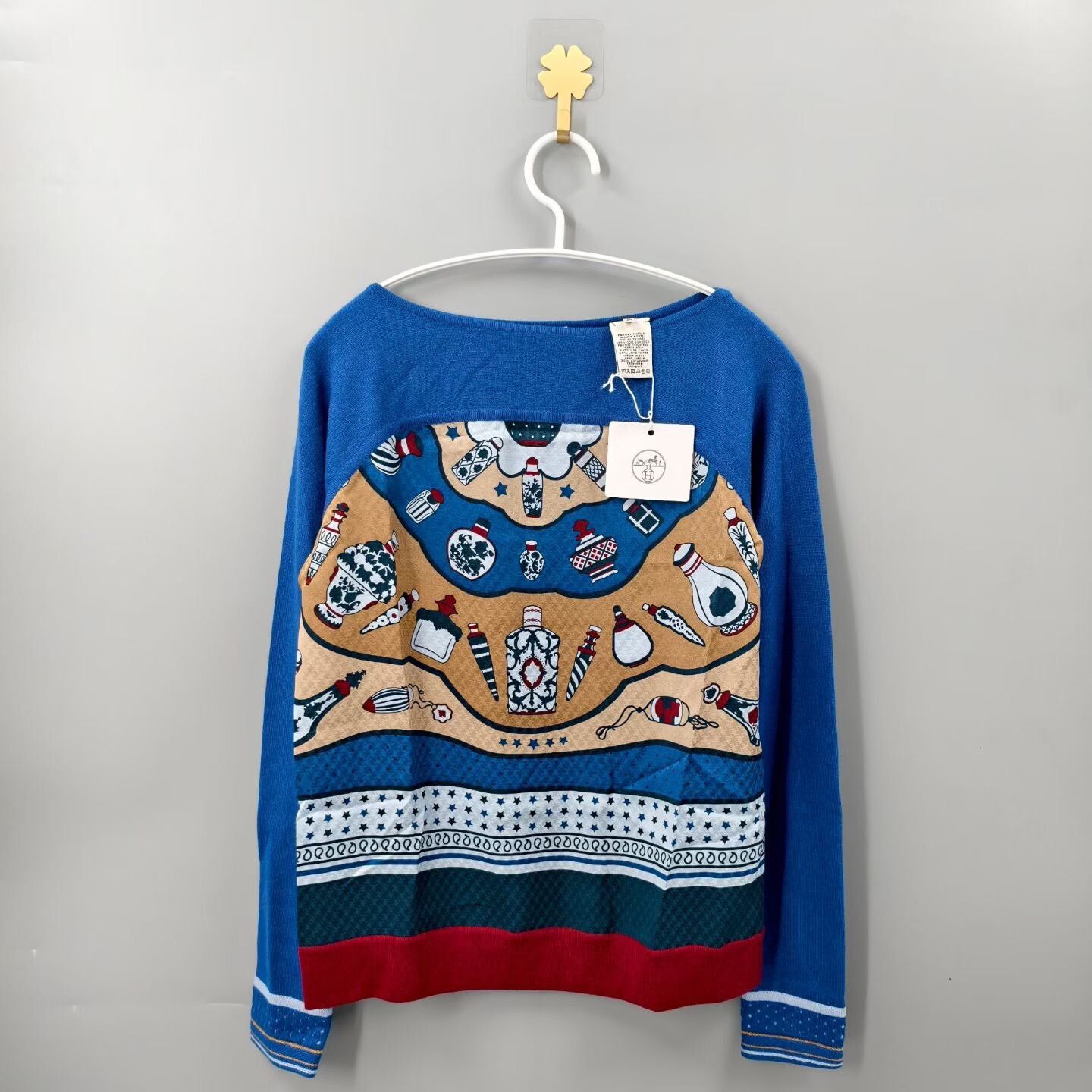 Hermes Hermes Knit Blue Sweater M Women Size M / US 6-8 / IT 42-44 - 1 Thumbnail