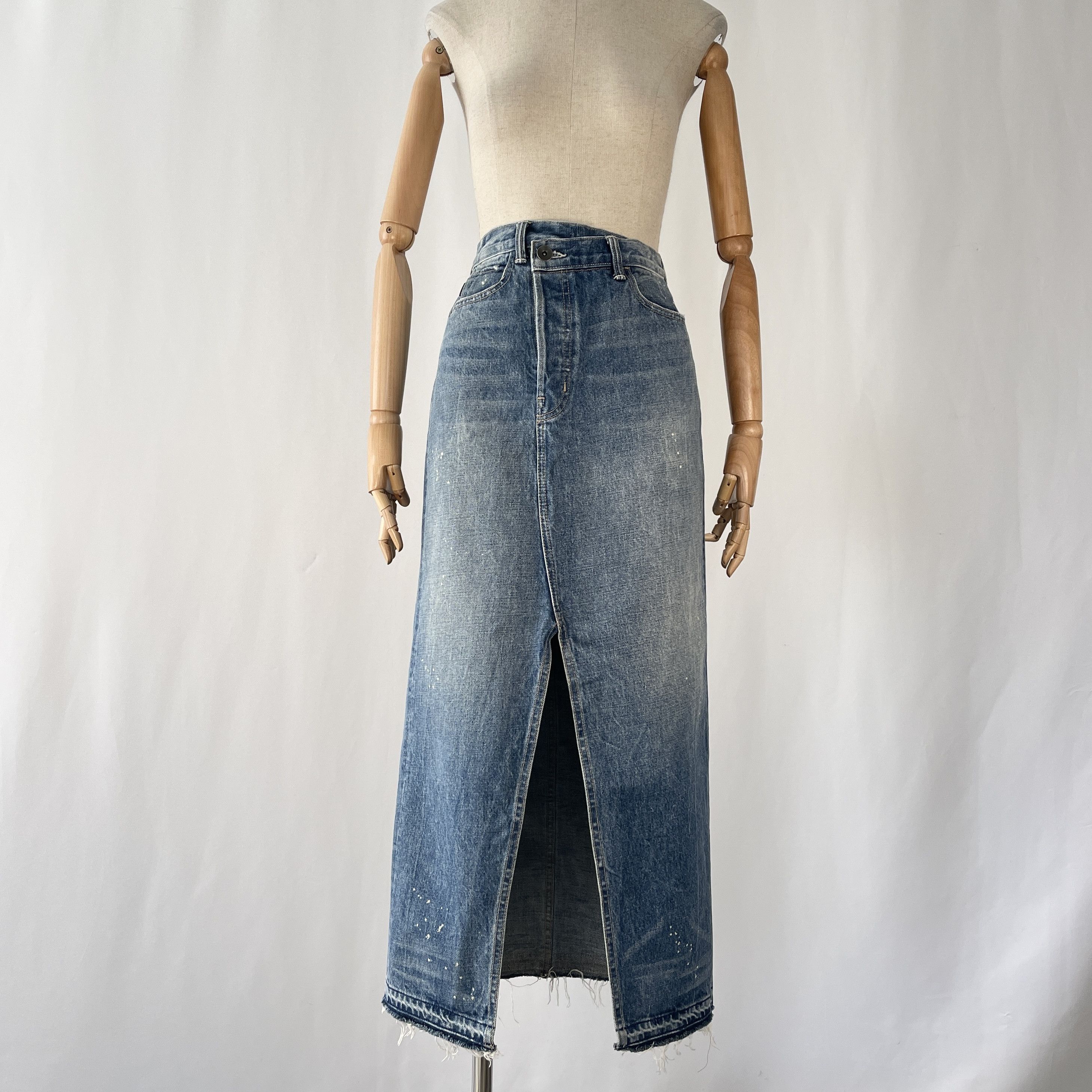 Helmut Lang HELMUT LANG Deconstructed Denim Skirt size 28 Size 28" / US 6 / IT 42 - 2 Thumbnail