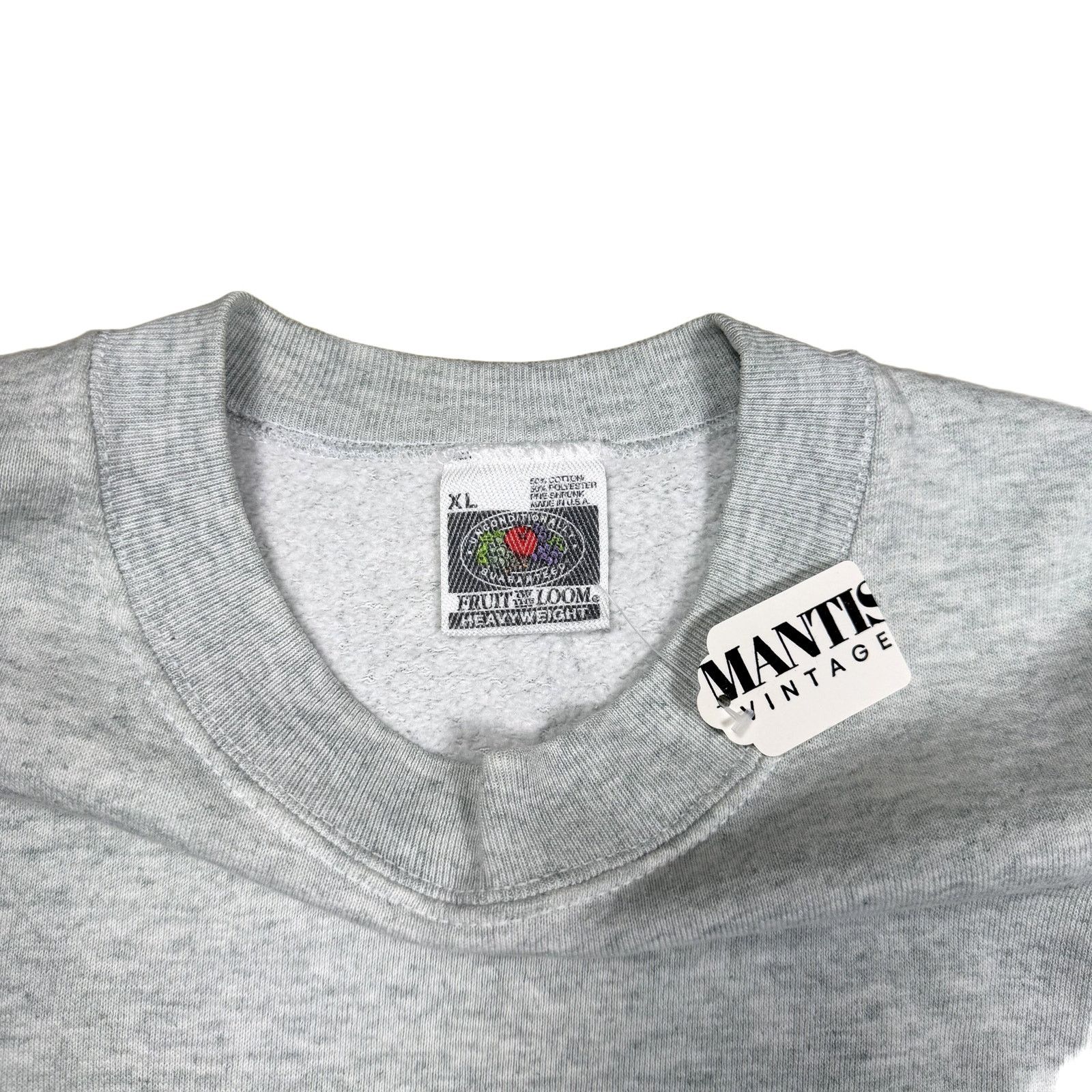 Fruit Of The Loom Vintage 90s Fruit of the Loom Heavyweight Gray Crewneck XL Size US XL / EU 56 / 4 - 4 Thumbnail
