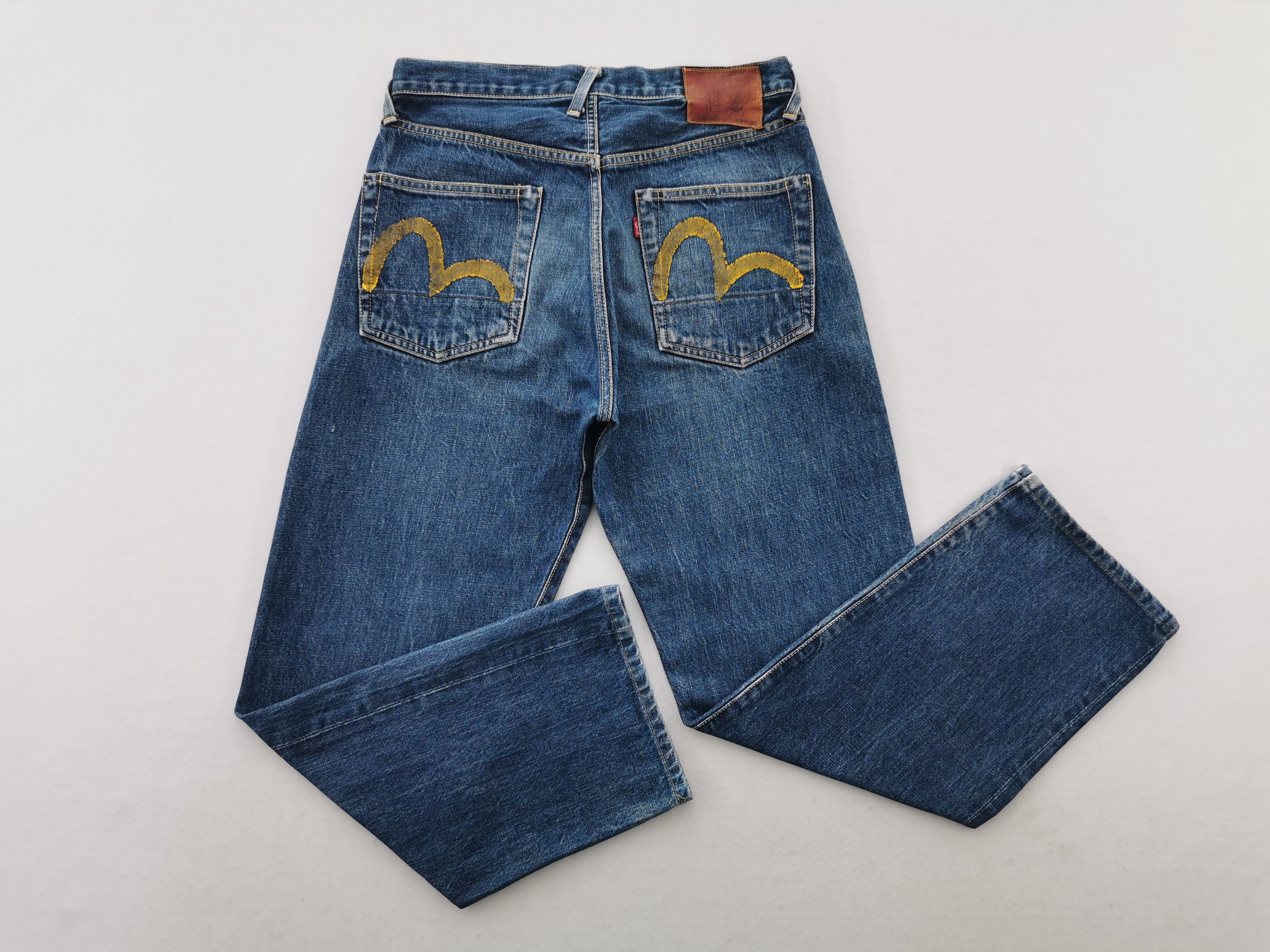 Vintage Vintage 90s Evis Lot 2601 Logo Selvedge Denim Size 30/29x34 Size US 30 / EU 46 - 1 Thumbnail