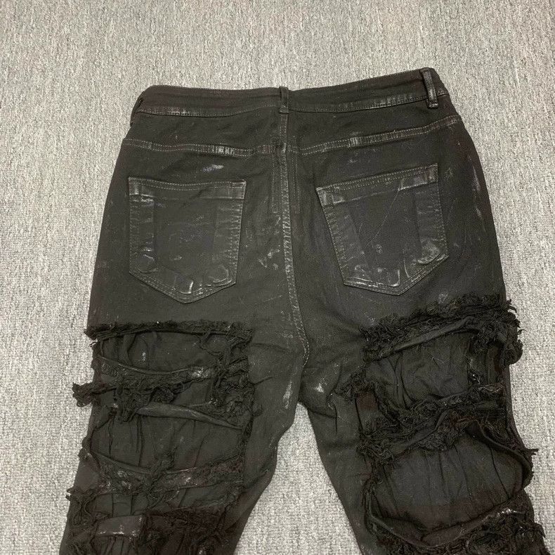 Rick Owens Rick Owens Black Distressed Jeans Size 31-2505 Size US 31 - 7 Thumbnail