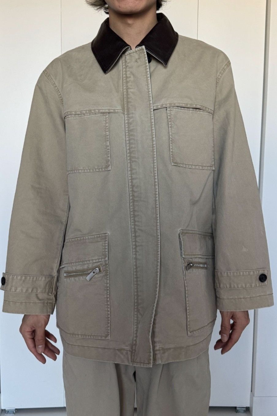 Other CPLUS SERIES Utility Field Jacket Leather Collar Beige Size US M / EU 48-50 / 2 - 7 Thumbnail