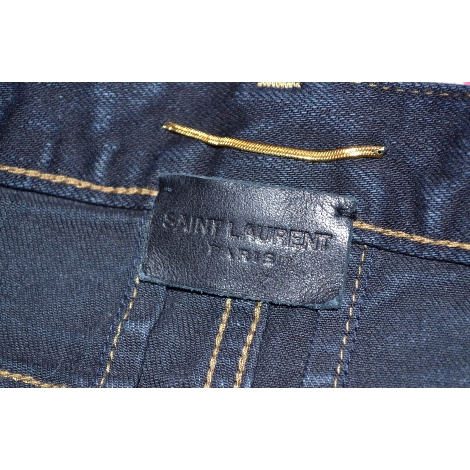 Yves Saint Laurent Saint Laurent Womens Black Distressed Denim Cut Off Shorts 26 Size 26" / US 2 / IT 38 - 5 Thumbnail