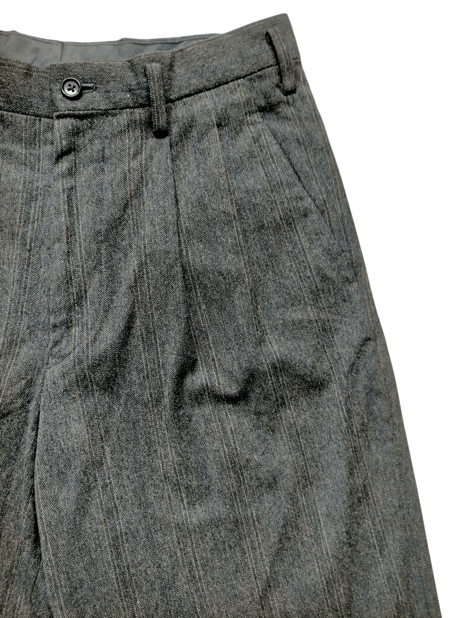 Yohji Yamamoto Y's for men Yohji Yamamoto Wool Wide Stripe Trouser Pants Size US 30 / EU 46 - 6 Thumbnail
