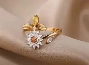 Jewelry Kobashi x Kouno Sunflower Adjustable Ring Size ONE SIZE - 3 Thumbnail