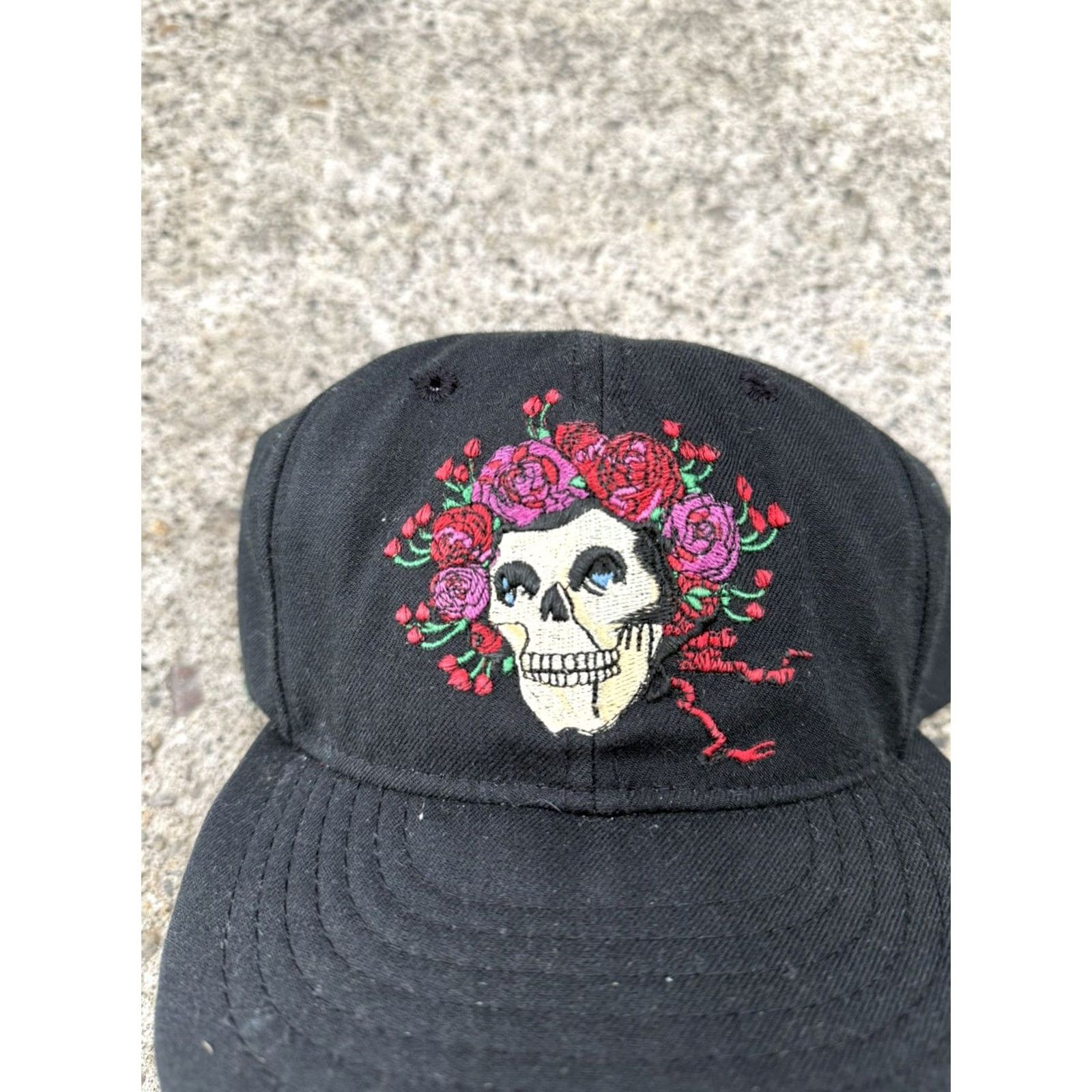 Vintage VINTAGE Grateful Dead Hat Black Wool SnapBack USA Made One Size Men OSFA Black Wool Snapback Hat USA Grateful Dead Mens Size ONE SIZE - 3 Thumbnail