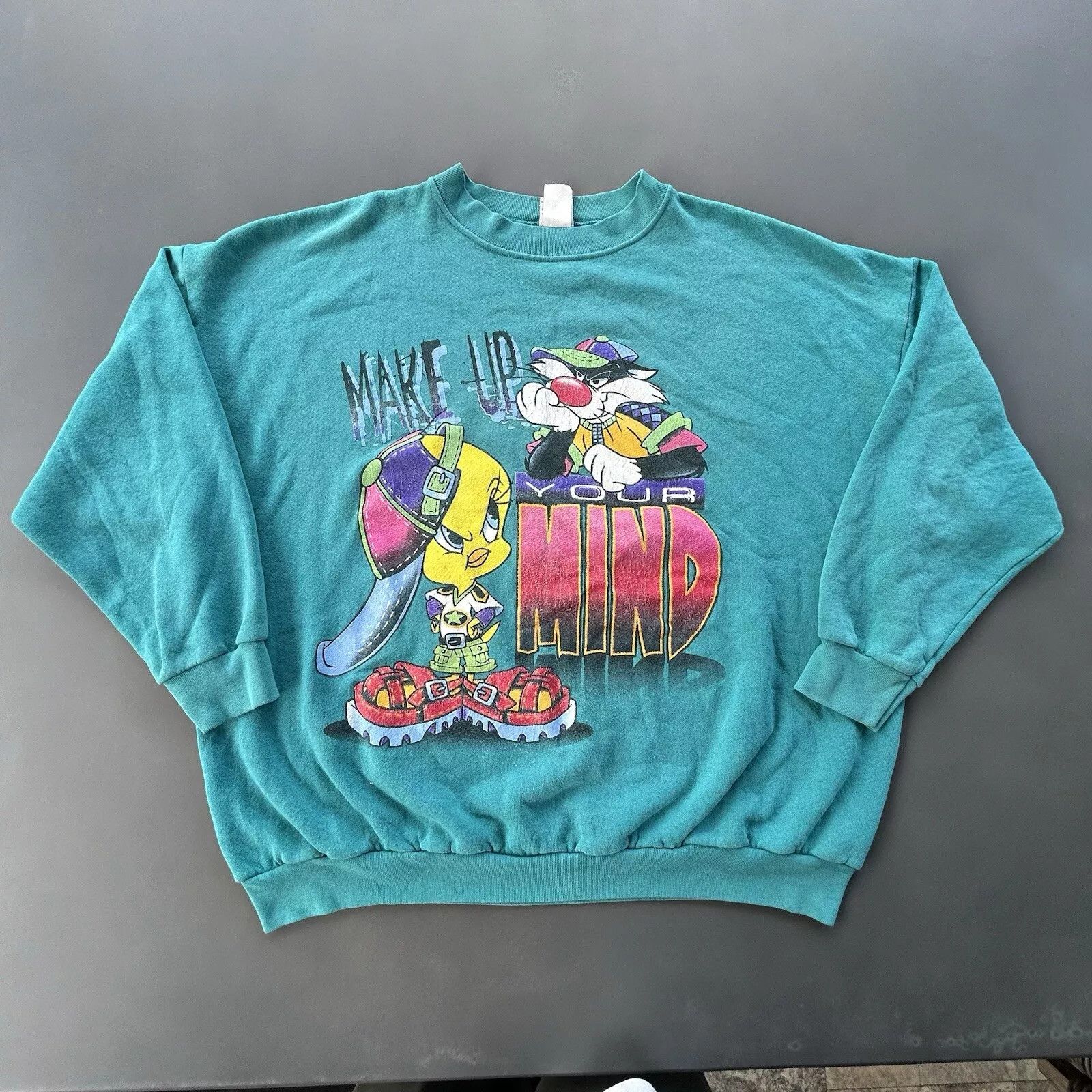 Vintage VTG Looney Tunes Tweety Bird Sweatshirt Mens Size US L / EU 52-54 / 3 - 2 Thumbnail
