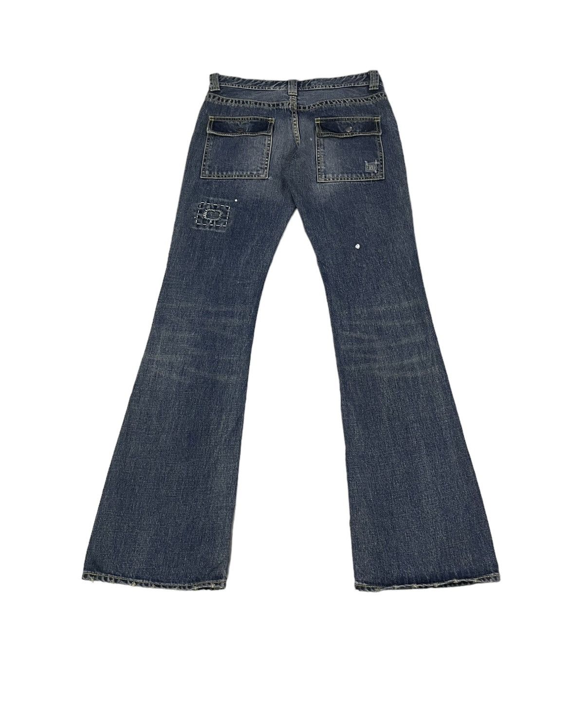 PPFM BackNumber Japan Bush Flare Jeans Patchwork Kapital Style Size US 30 / EU 46 - 5 Thumbnail