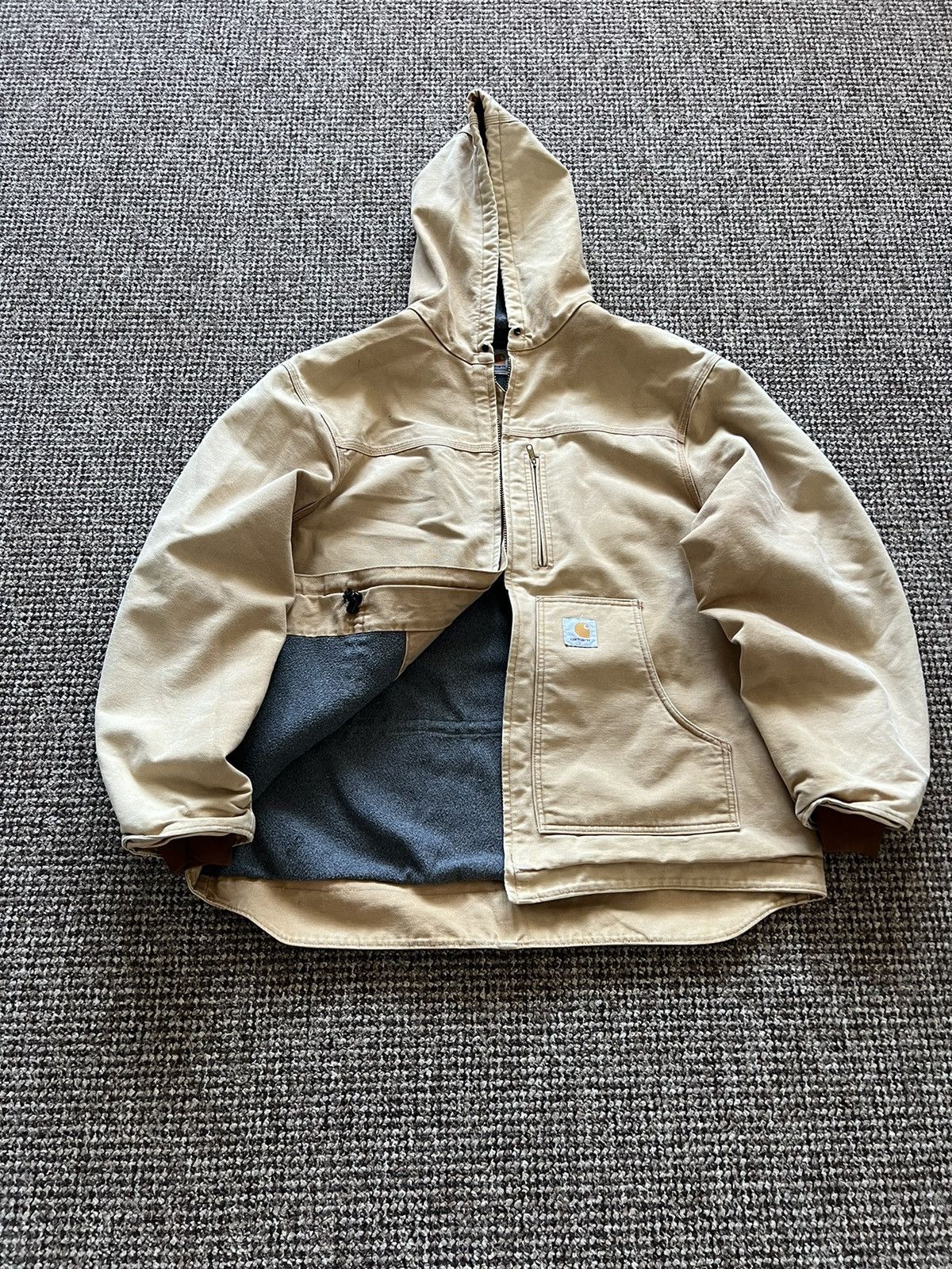 Carhartt CARHARTT VINTAGE ACTIVE JACKET FADED WORK ZIP HOODED FLEECE Size US XL / EU 56 / 4 - 3 Thumbnail