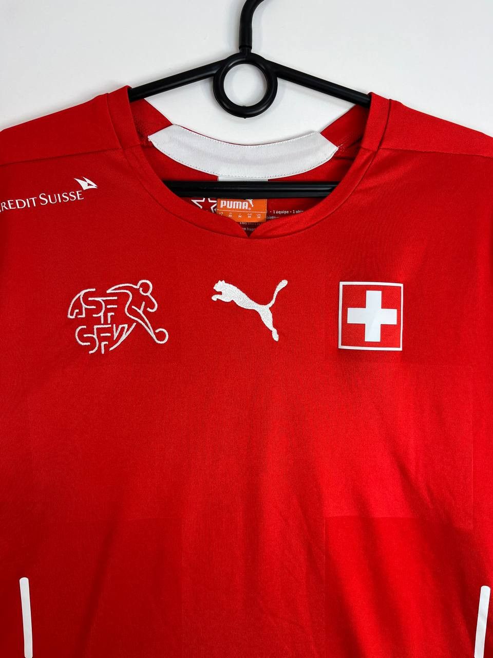 Puma Switzerland National Team Football Shirt Puma Jersey Red M Size US M / EU 48-50 / 2 - 2 Thumbnail