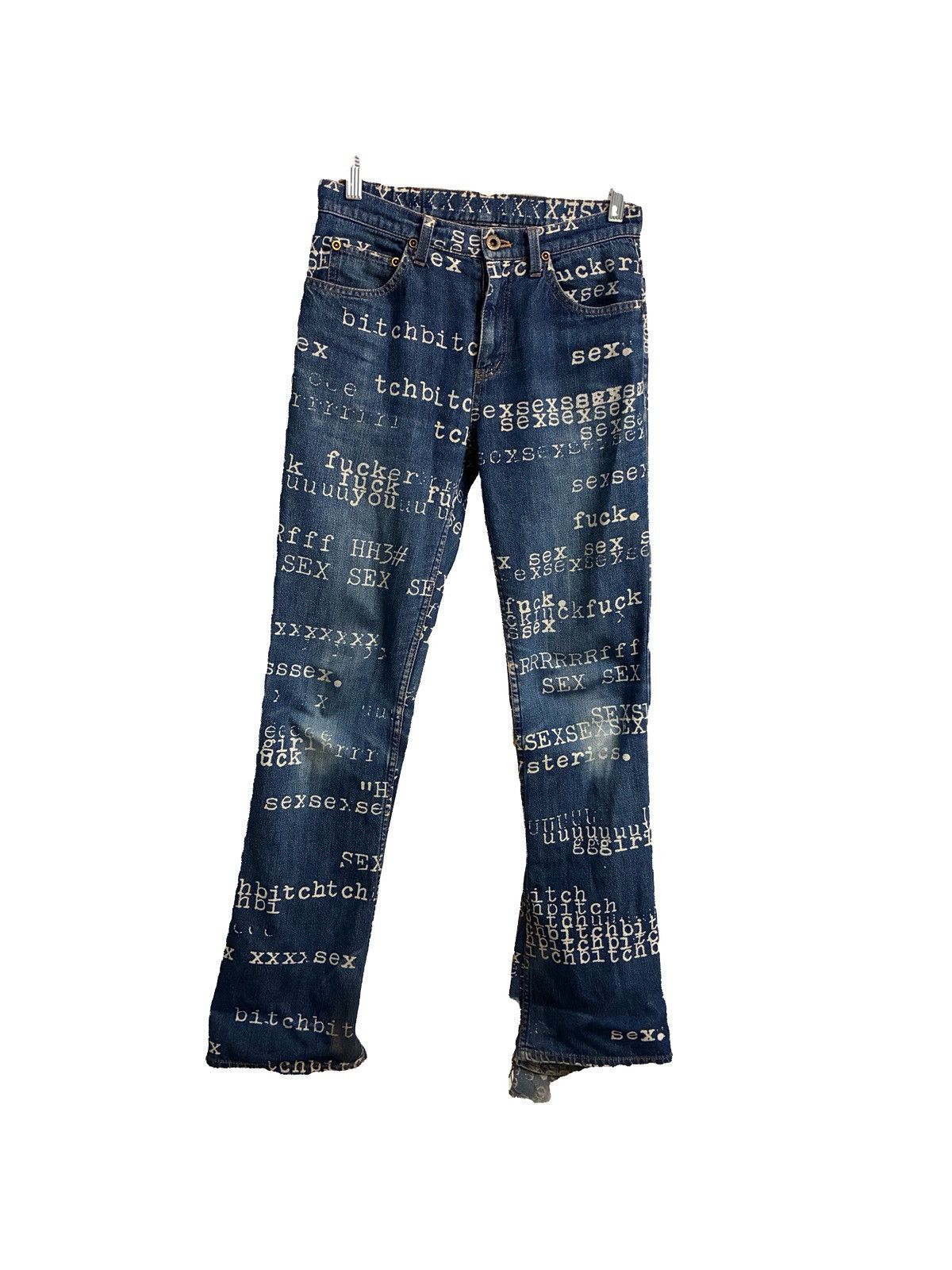Hysteric Glamour Hysteric Glamour Typewriter Flared Denim Size US 27 - 1 Thumbnail