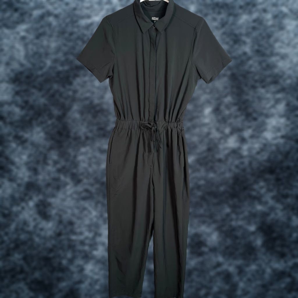 Girlfriend Collective Girlfriend Collective Jumpsuit Small Black Recycled Polyester Blend One-Piece Womens Adult Size 28" / US 6 / IT 42 - 1 Thumbnail