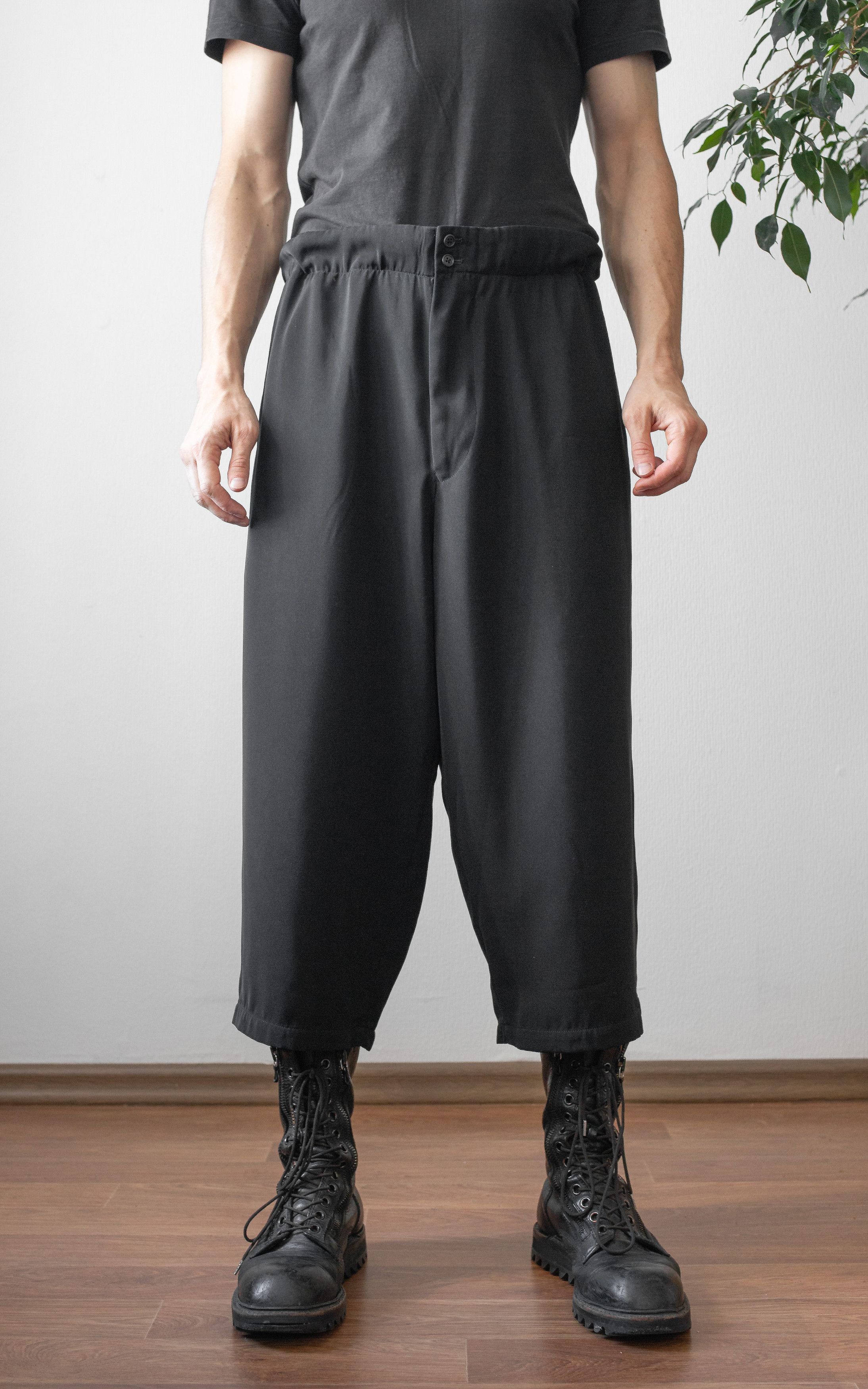 Yohji Yamamoto cropped polyester pants Size US 32 / EU 48 - 2 Thumbnail