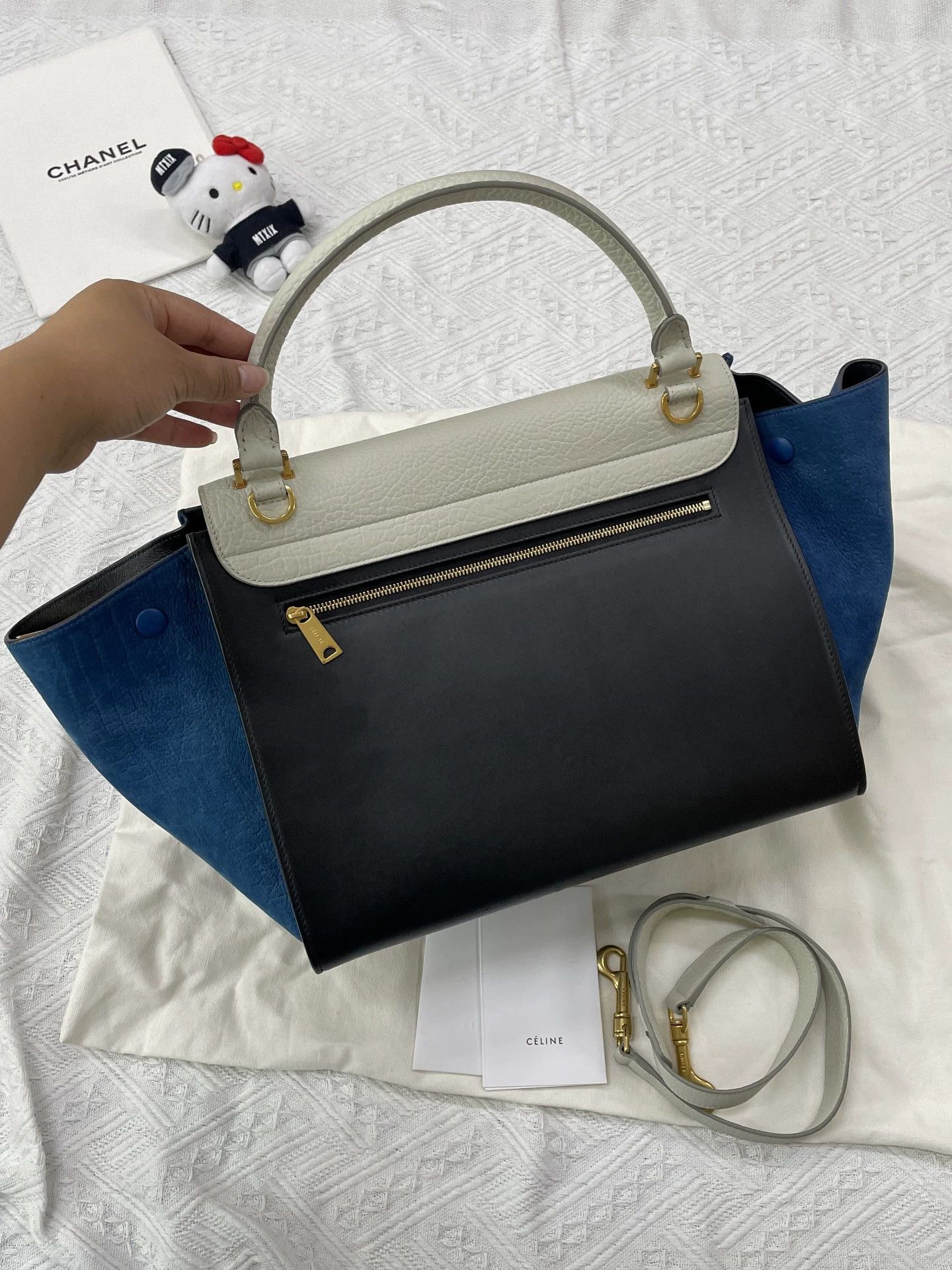 Celine Celine Color Blocked Trapeze Bag w/ Dust, Strap, Manual Size ONE SIZE - 2 Thumbnail