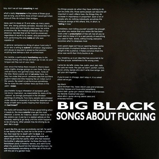 Band Tees × Vintage STEVE ALBINI BIG BLACK BAND T SHIRT SONGS ABOUT FUCKING Size US M / EU 48-50 / 2 - 9 Thumbnail