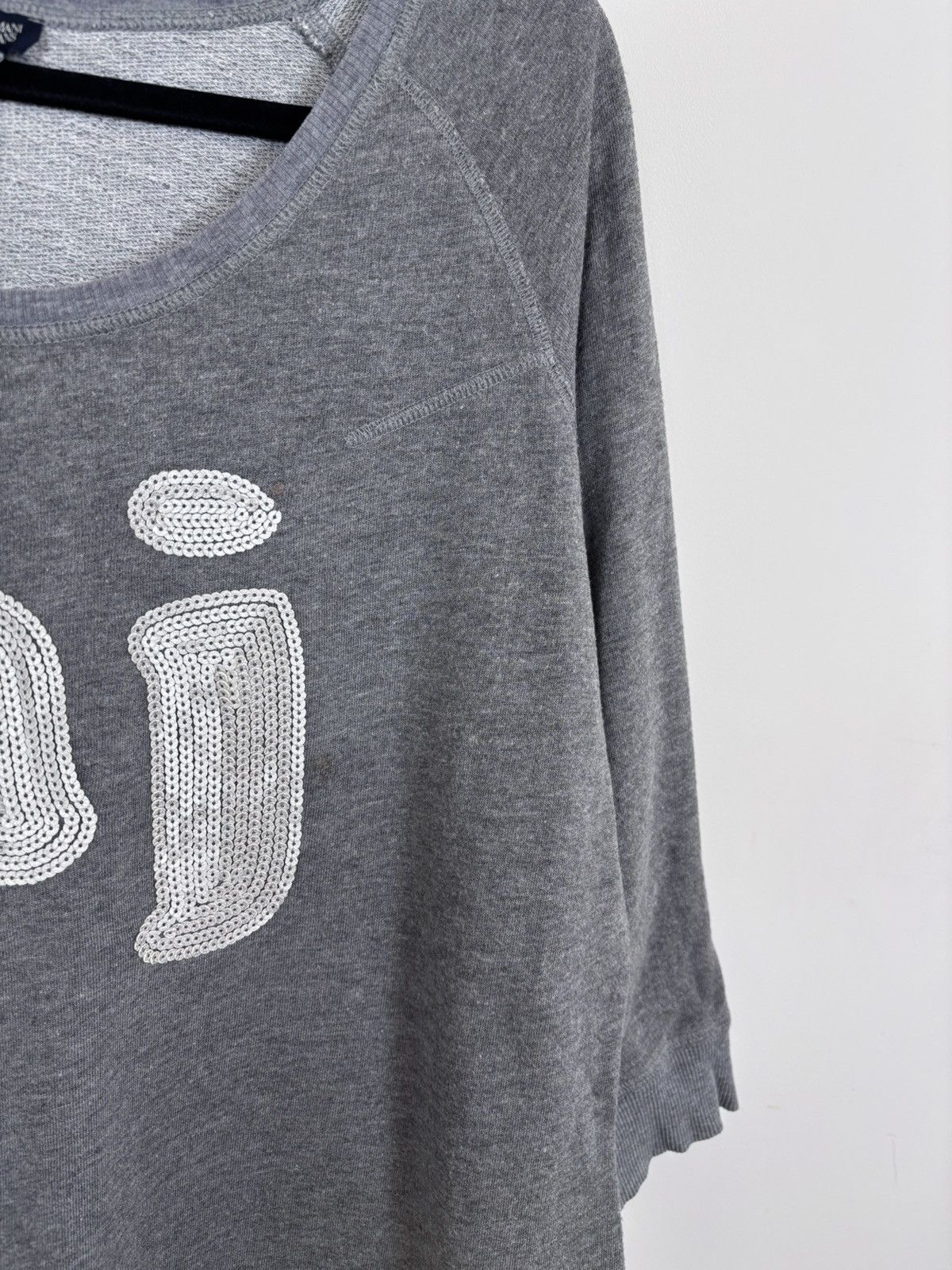 Armani Armani Jeans Women’s Big Logo Grey 3/4 Sleeve Sweatshirt Top Size XXL / US 16-18 / IT 52-54 - 5 Thumbnail