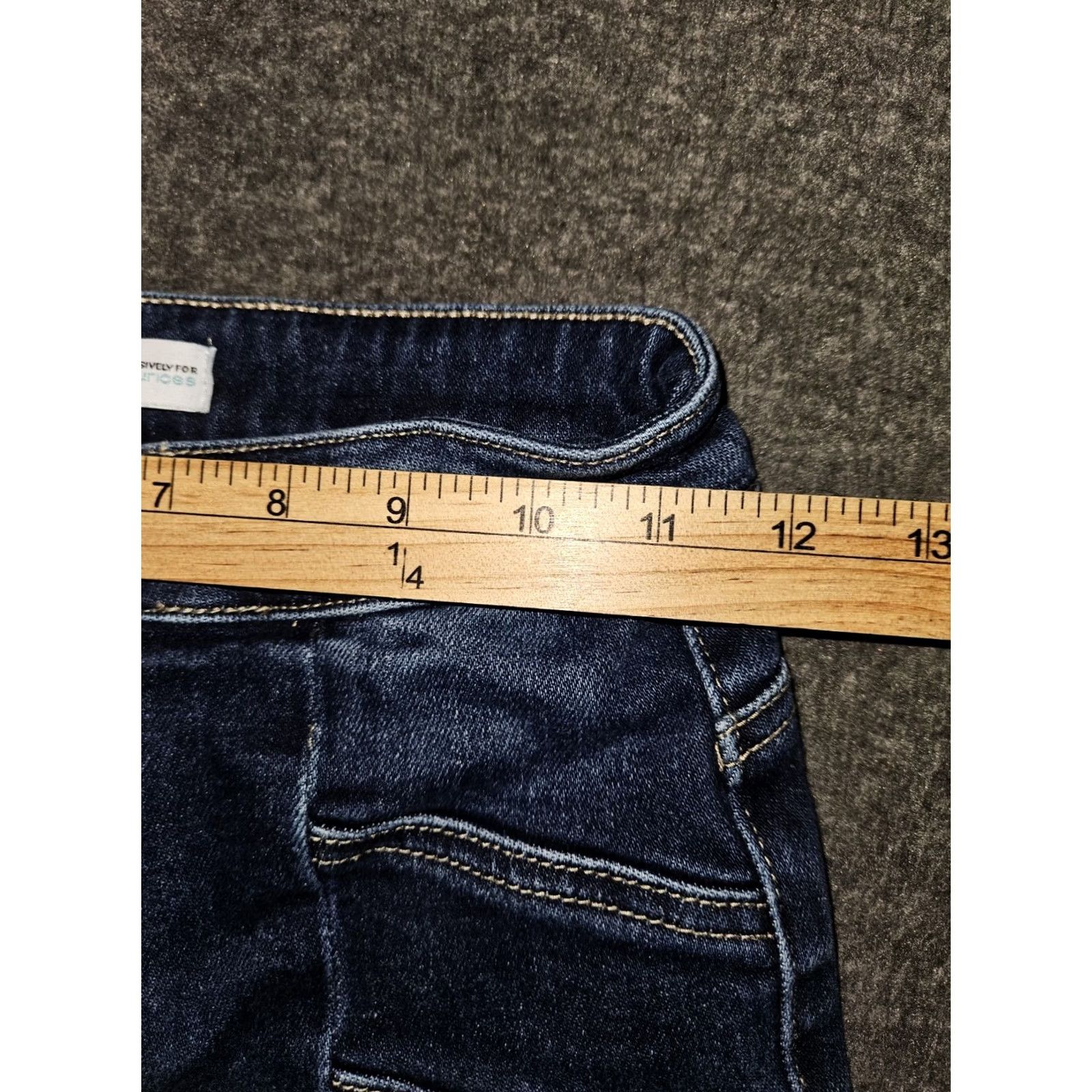 Vintage Kancan Flare Jeans Juniors 25 Mid Rise Blue Stretch Frayed Hem Western Preppy Jeans Women Boys? Size 42" / US 20 - 4 Thumbnail