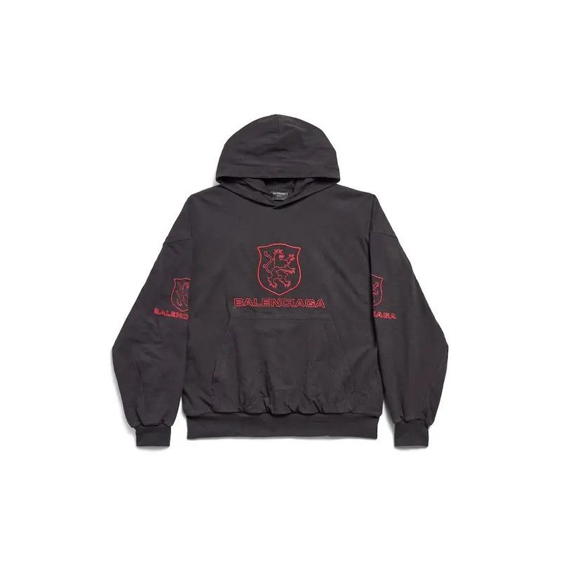 Balenciaga o1s1wg110426 Lion Club Lined Hoodie Regular Fit in Black Size US XL / EU 56 / 4 - 1 Thumbnail