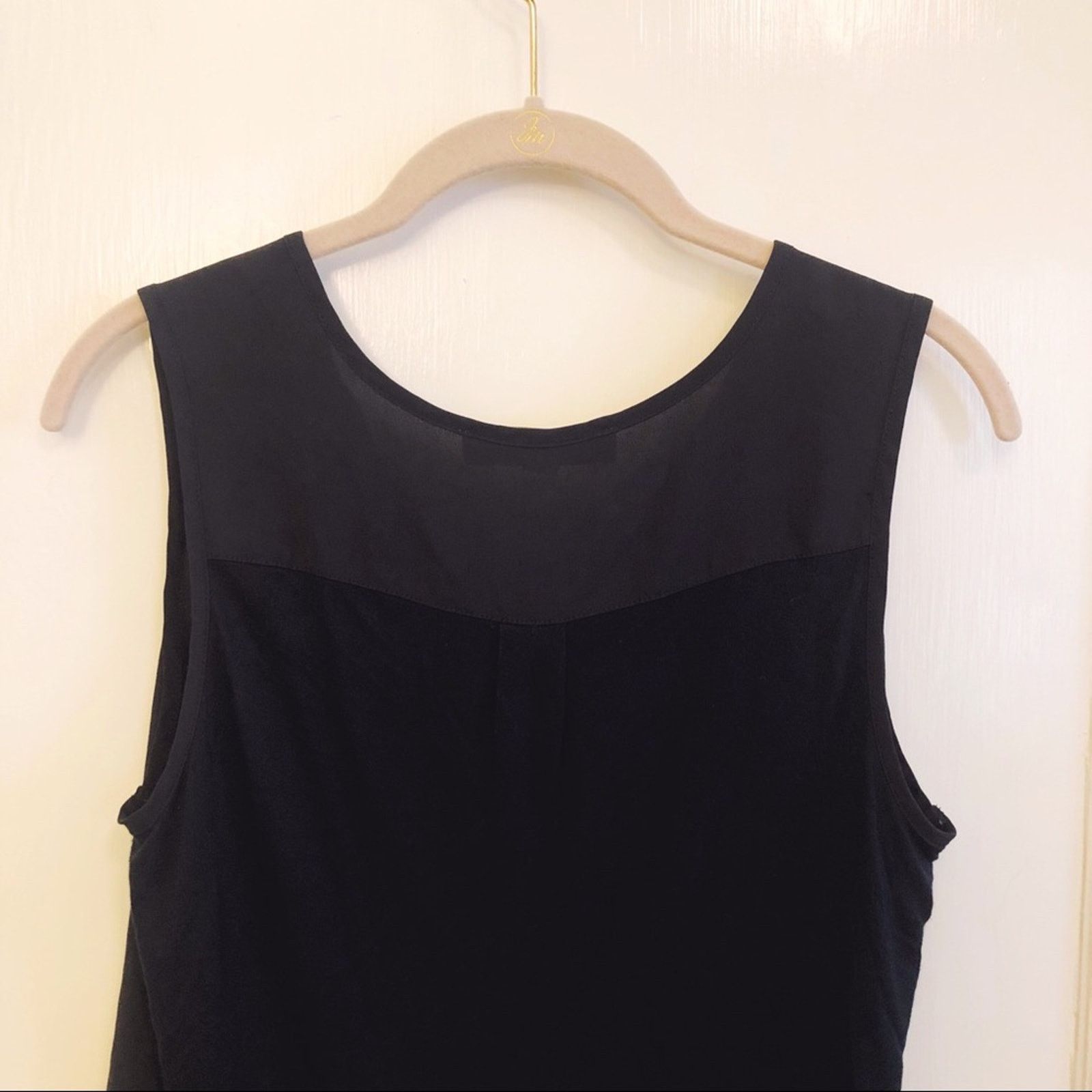 Loft LOFT Navy Mixed Media Sleeveless Top Size S / US 4 / IT 40 - 9 Thumbnail
