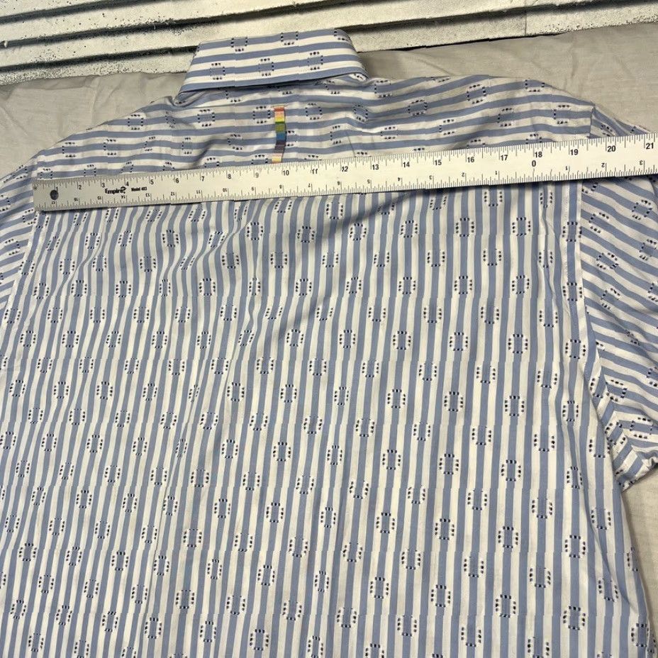 VINTAGE Robert Graham Mens Shirt Long Sleeve Casual Button-Down 2XL Multicolor Striped