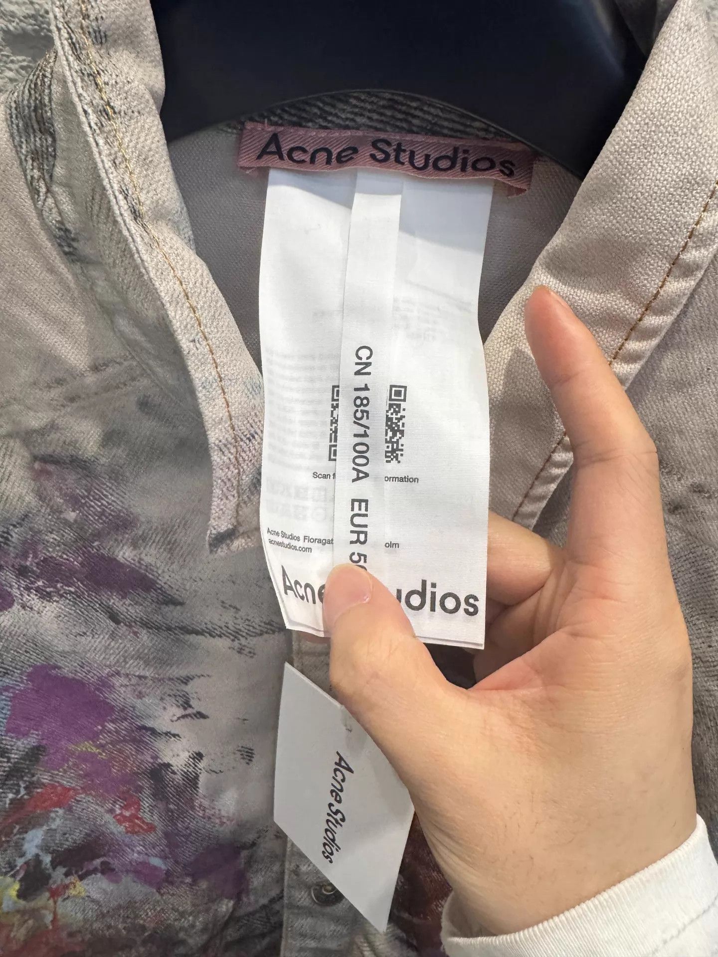 Acne Studios Acne Studios Denim Jacket Unisex Splatter Distressed EUR50 Size US M / EU 48-50 / 2 - 2 Thumbnail