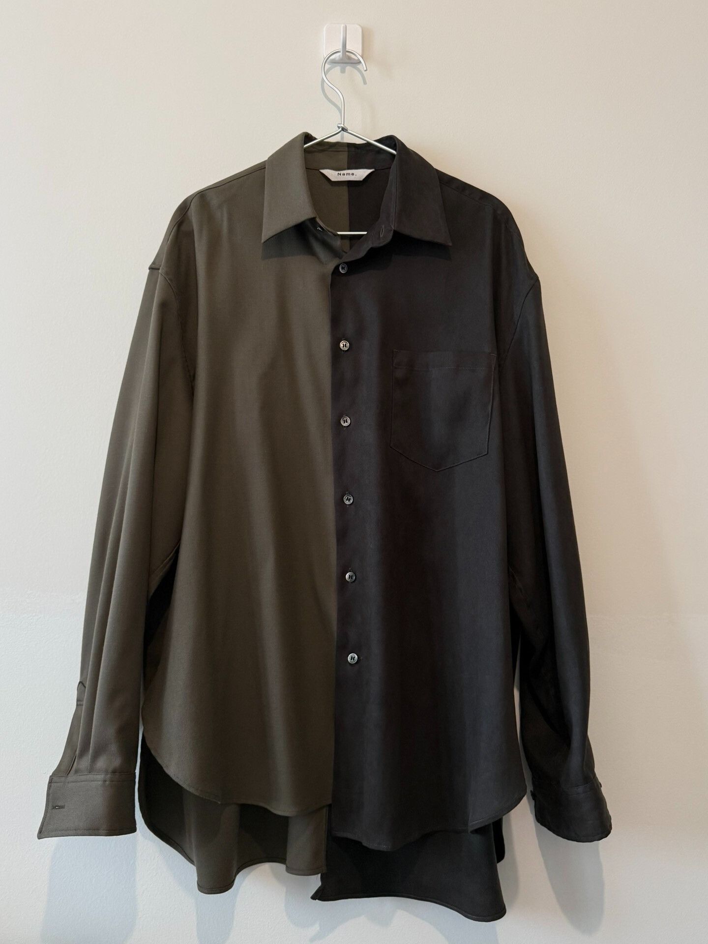 Japanese Brand Spliced Wool-Polyester Shirt Size S / US 4 / IT 40 - 1 Thumbnail