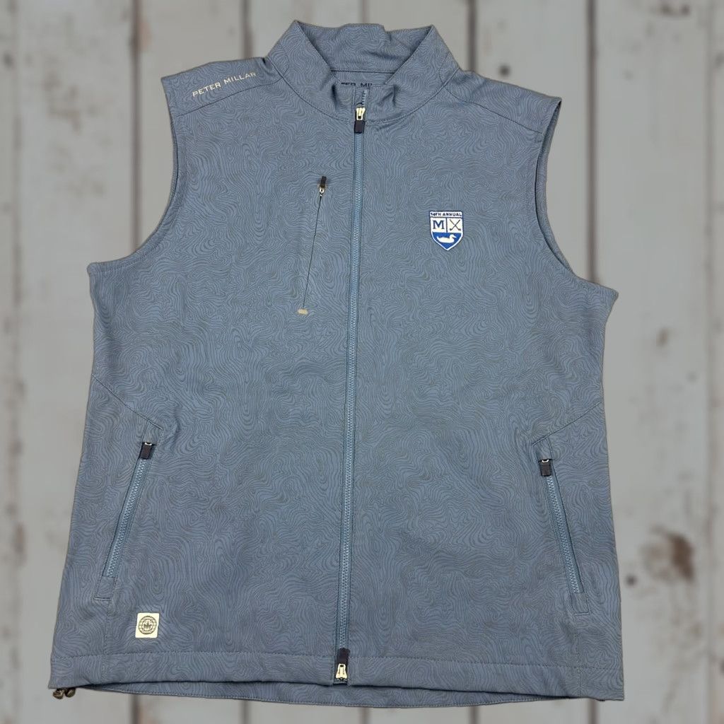 Peter Millar Peter Millar Vest Men M Blue Apollo Reflect Waterproof Martis Camp Golf Windbreaker Full Zip Pockets Sit Stand-Up Collar Adults Mens Size US M / EU 48-50 / 2 - 1 Thumbnail