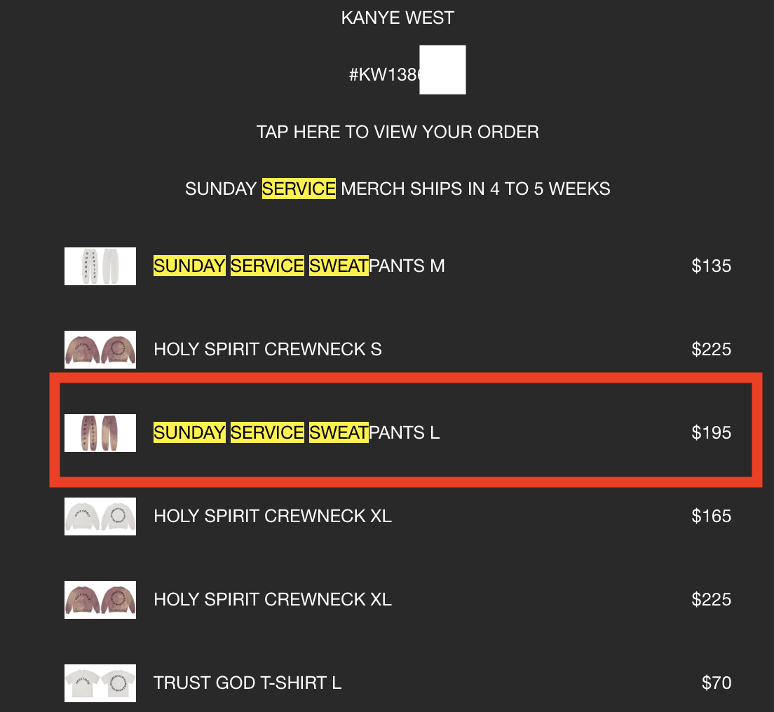 Kanye West × Yeezy Sunday Service Sweatpants Size US 34 / EU 50 - 6 Thumbnail