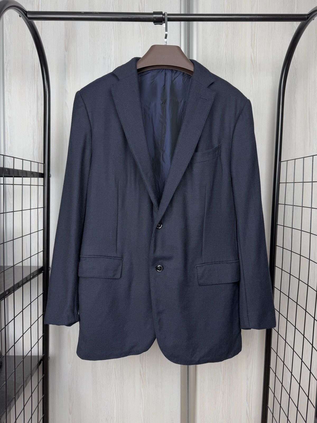 Ermenegildo Zegna Ermenegildo Zegna Milano Easy Navy Blue wool jacket blazer Size 46R - 1 Thumbnail