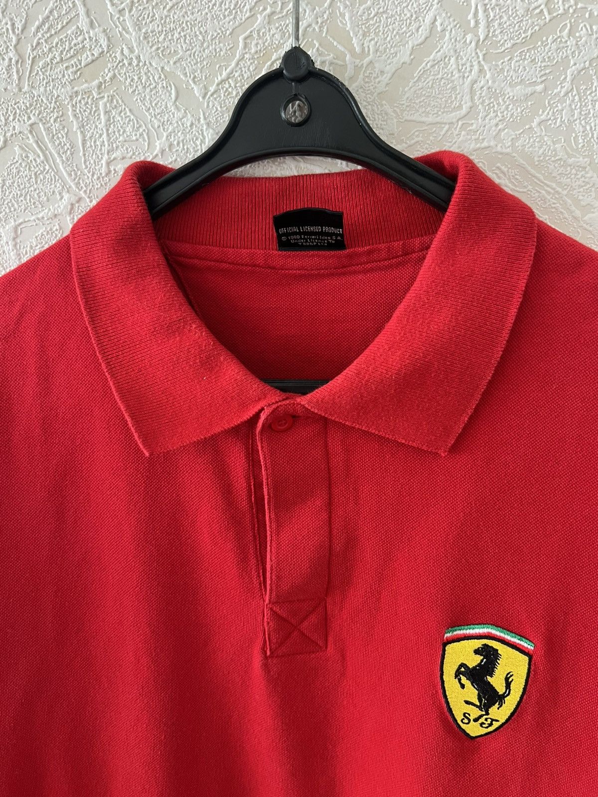 Vintage Vintage 1999 Ferrari Michael Schumacher Racing Polo T-Shirt Size US XXL / EU 58 / 5 - 6 Thumbnail