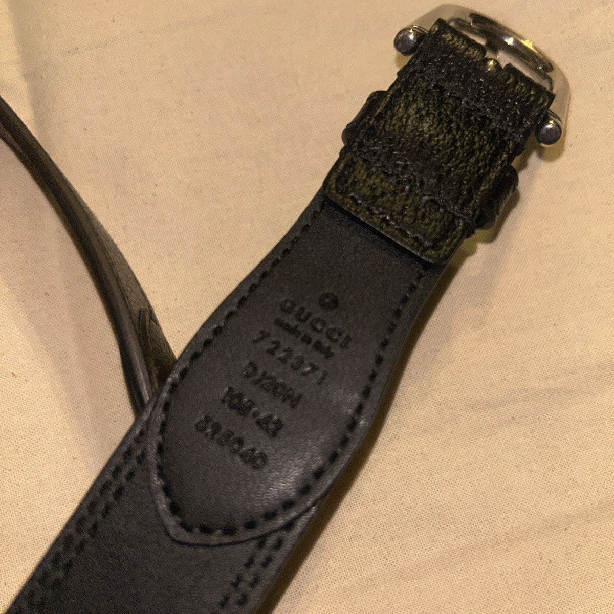 Gucci Gucci GG Leather Belts Black Width 3cm 722371 Size 42 - 5 Thumbnail