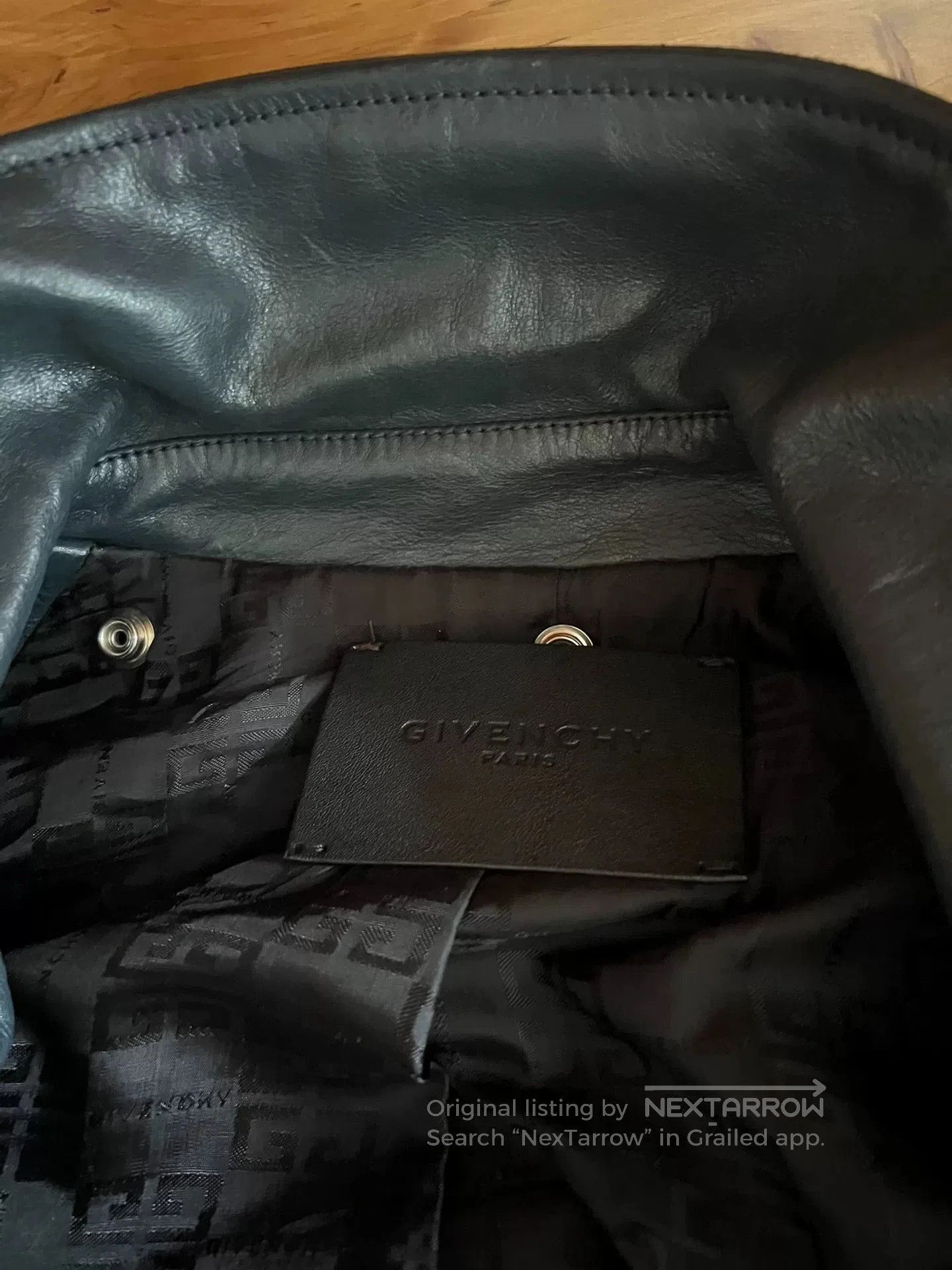 Givenchy Givenchy Blue Leather Biker Jacket. Size US L / EU 52-54 / 3 - 8 Thumbnail