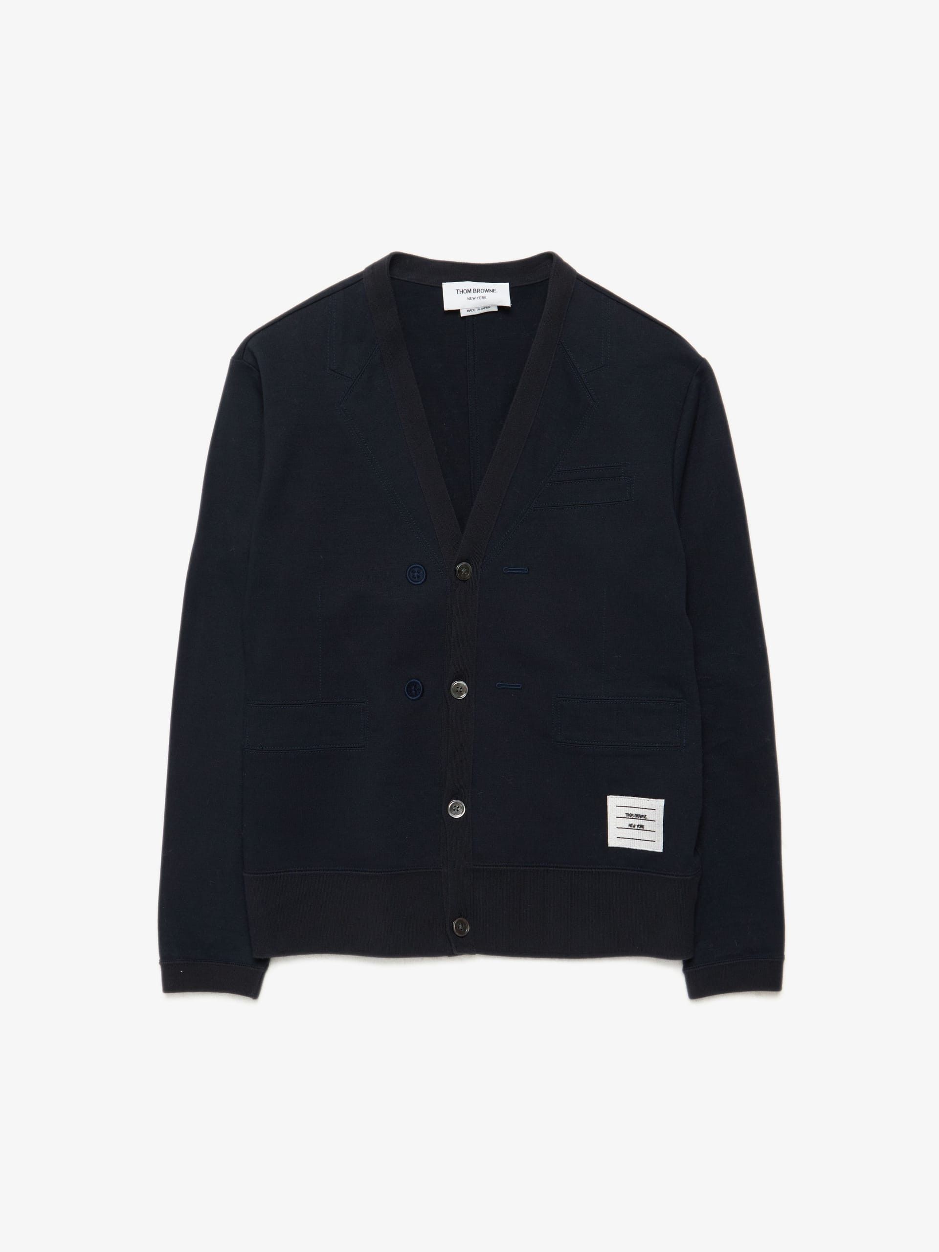 Thom Browne Dark Navy Cotton Blazer Jacket Size US L / EU 52-54 / 3 - 1 Thumbnail
