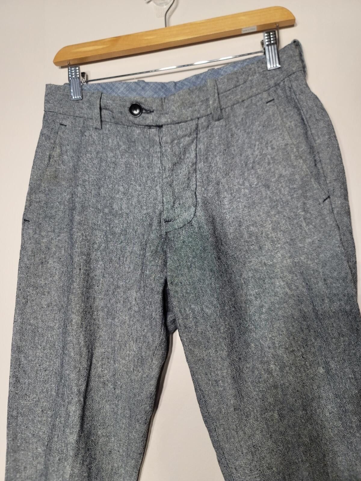Gustin Gustin Grey Herringbone Pant Sz 29/30 Quiet Lux Minimalist Size 36R - 8 Thumbnail