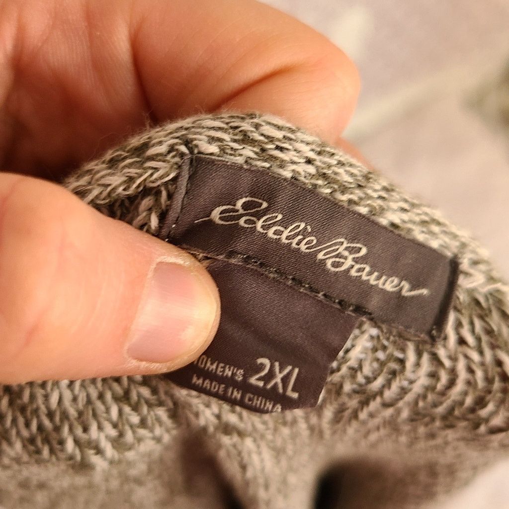 Eddie Bauer Eddie Bauer grey knit pullover sweater size 2x xxl Size XXL / US 16-18 / IT 52-54 - 8 Thumbnail