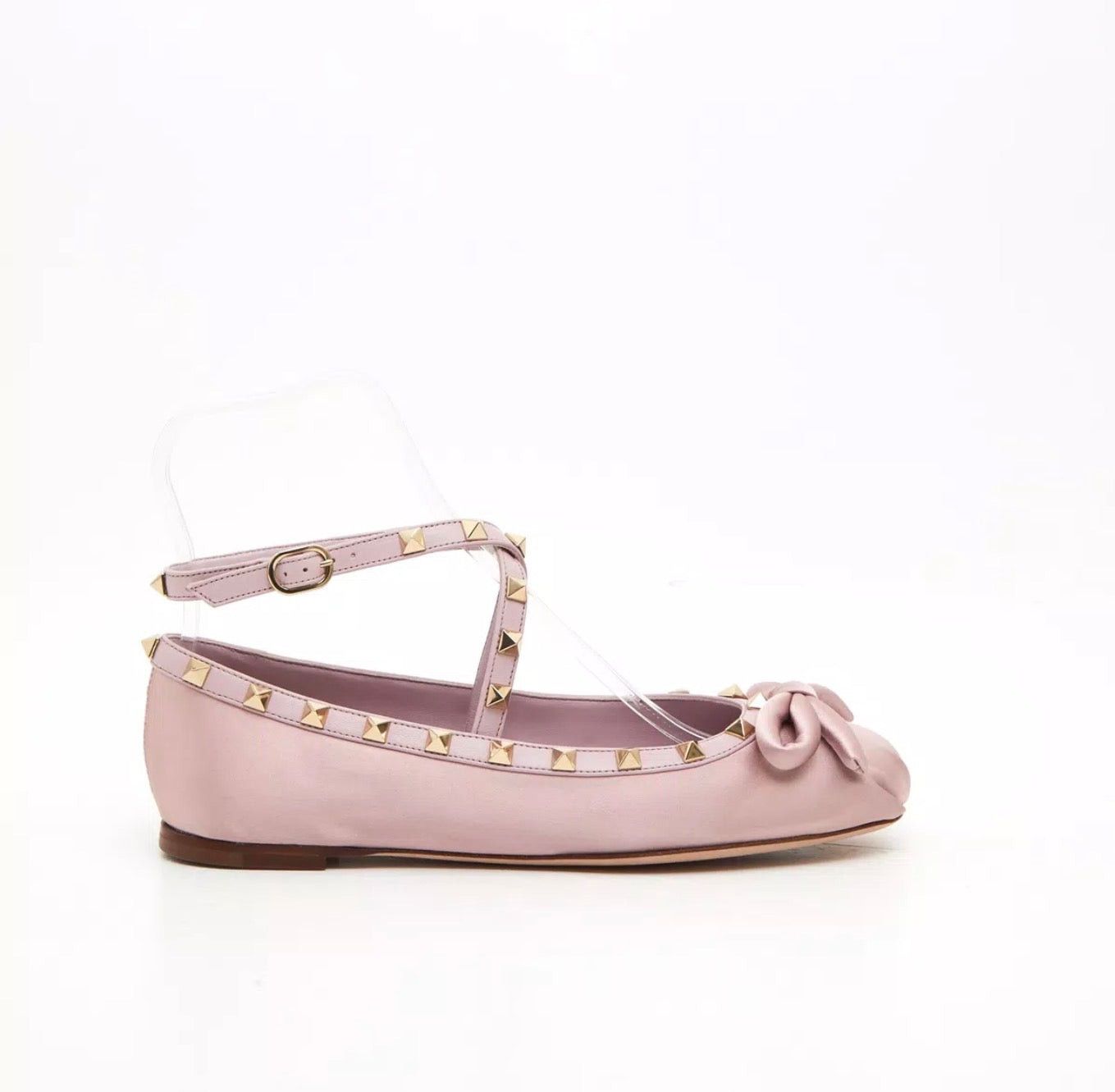 Valentino Rockstud Satin Ballerina SIZE 41