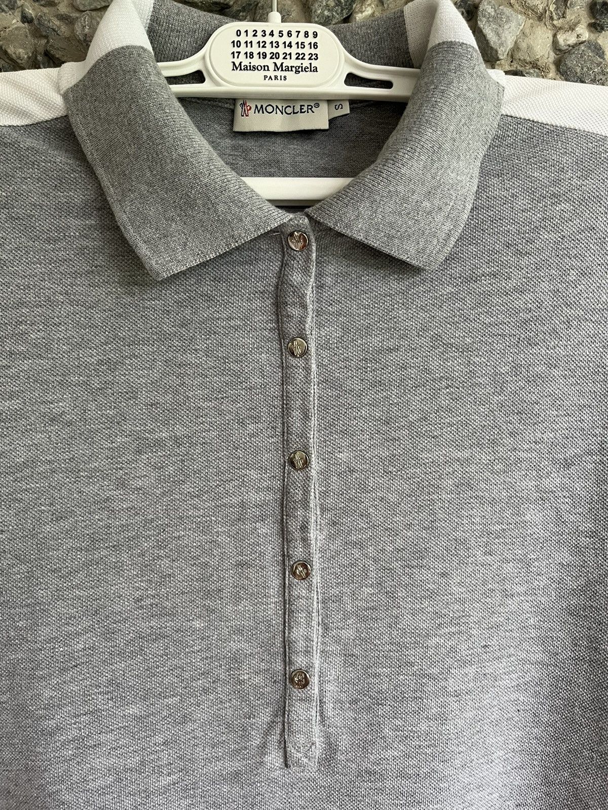 Moncler Women’s Moncler Grey Polo Shirt Maglia Polo Manica Corta Size S / US 4 / IT 40 - 3 Thumbnail