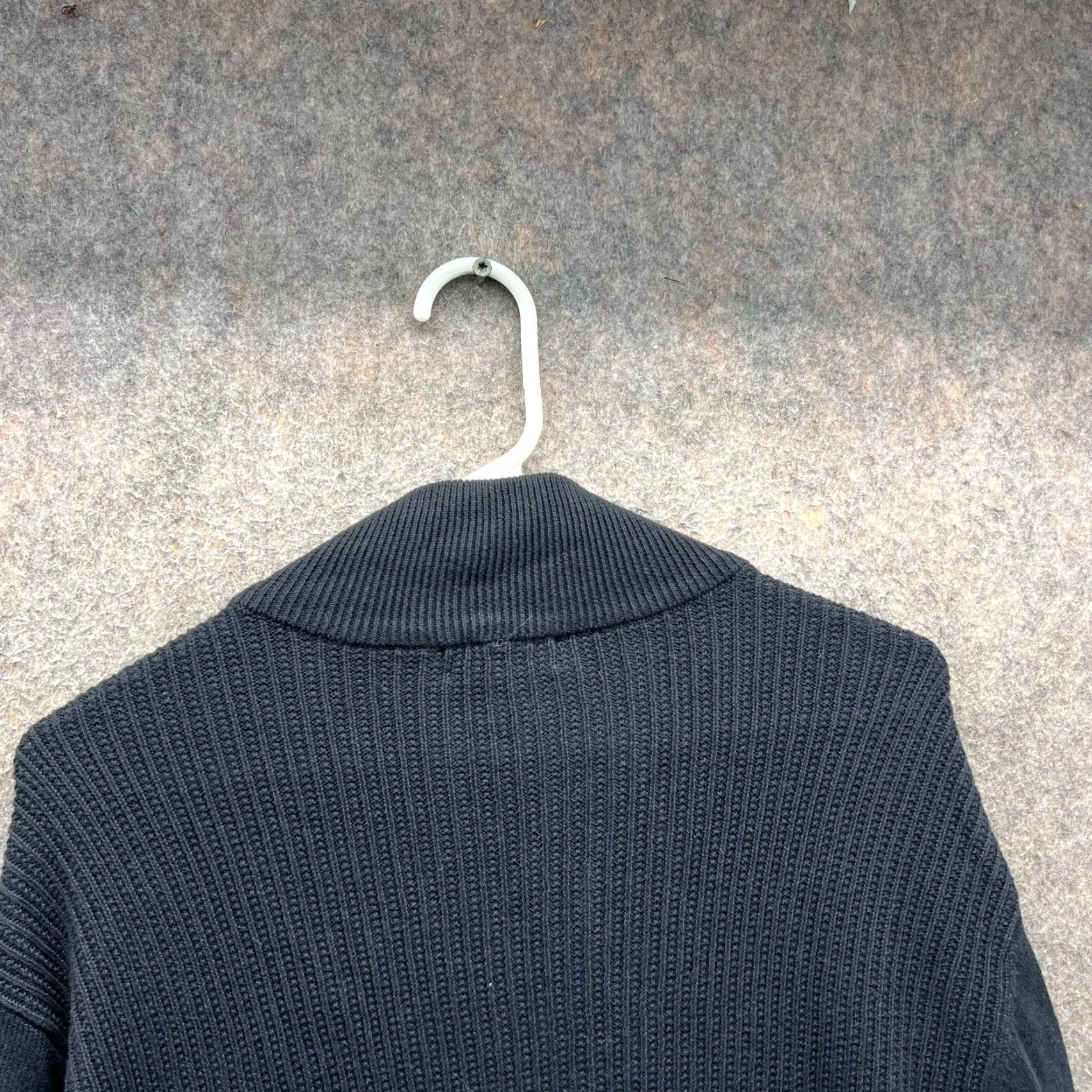 Calvin Klein VINTAGE Calvin Klein Bomber Jacket Mens Large Black Full Zip Fleece Cotton Chunky Knit Regular All Seasons Jacket Mens L Black CK Logo Vintage Size US L / EU 52-54 / 3 - 6 Thumbnail