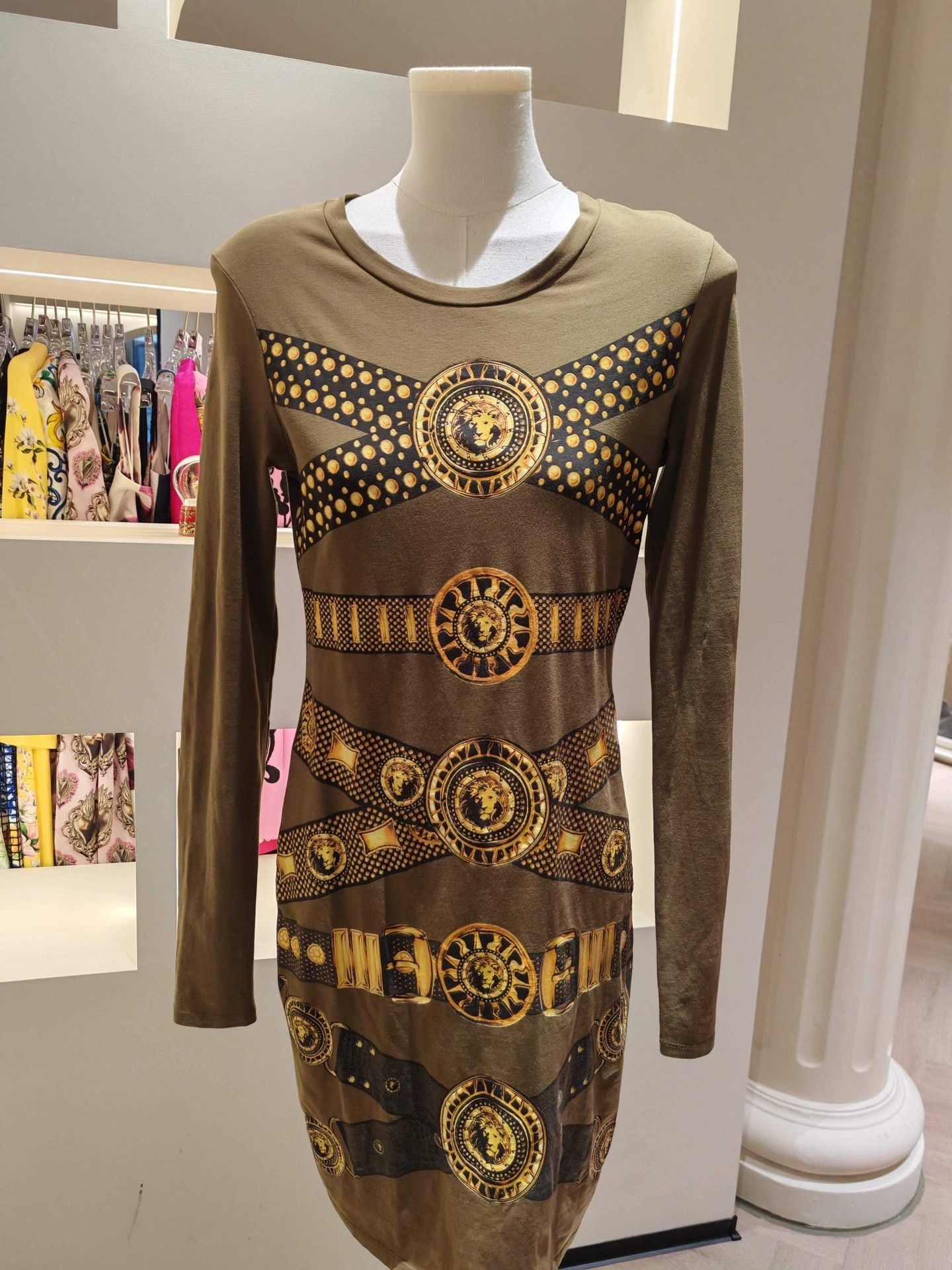 Versace Versace Women's Long-Sleeve Crewneck Dress Size S / US 4 / IT 40 - 1 Thumbnail