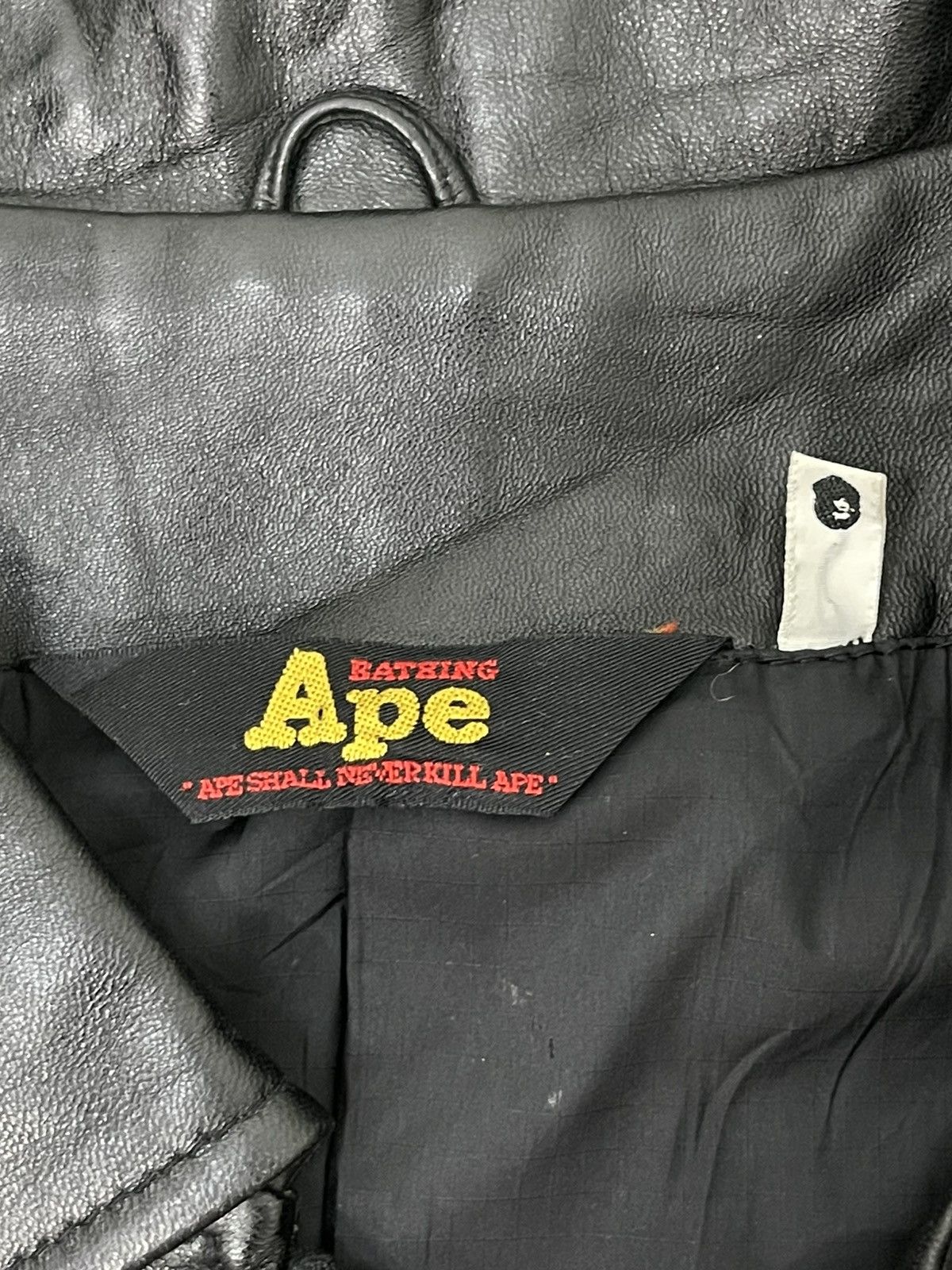Bape Bape Sheep Skin Leather Jacket Nigo Bathing Ape Y2K 2🟦 Size US L / EU 52-54 / 3 - 21 Thumbnail