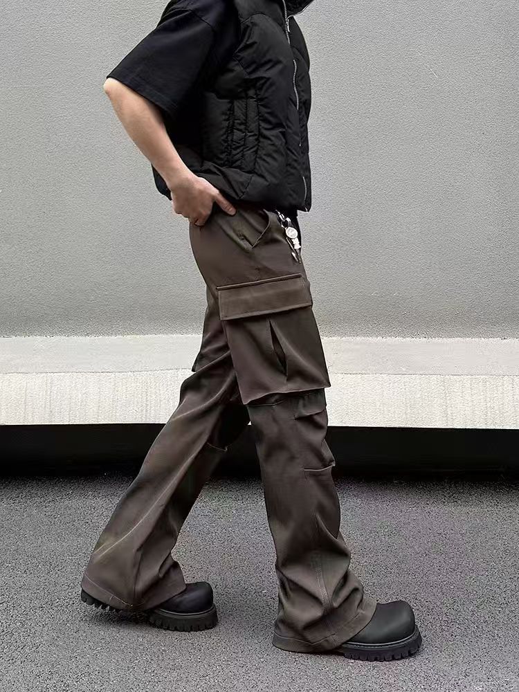 Japanese Brand × Vintage High Street Workwear Straight Micro-flare Pants Size US 34 / EU 50 - 5 Thumbnail