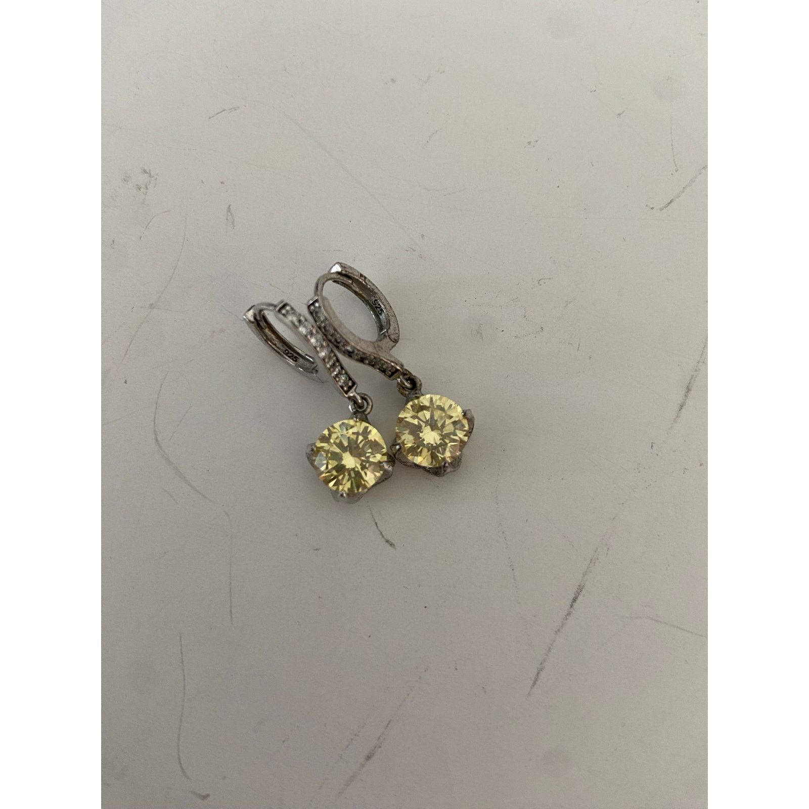 Other Simulated Gemstone Hoop Earrings - Fair Condition Size ONE SIZE - 1 Thumbnail