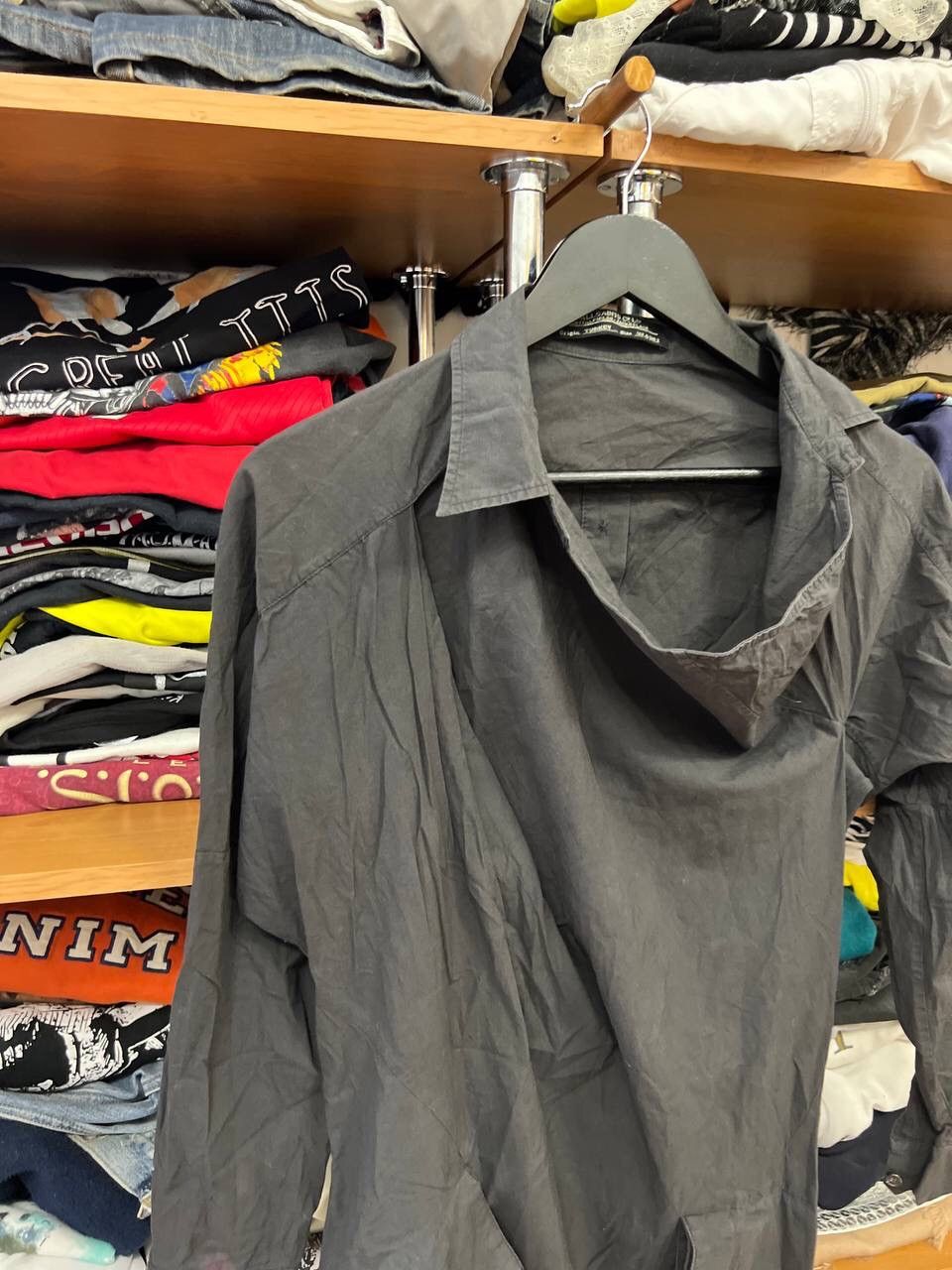 Allsaints Allsaints Black Abstract Design Y2K Avant Garde Shirt Size XS / US 0-2 / IT 36-38 - 2 Thumbnail