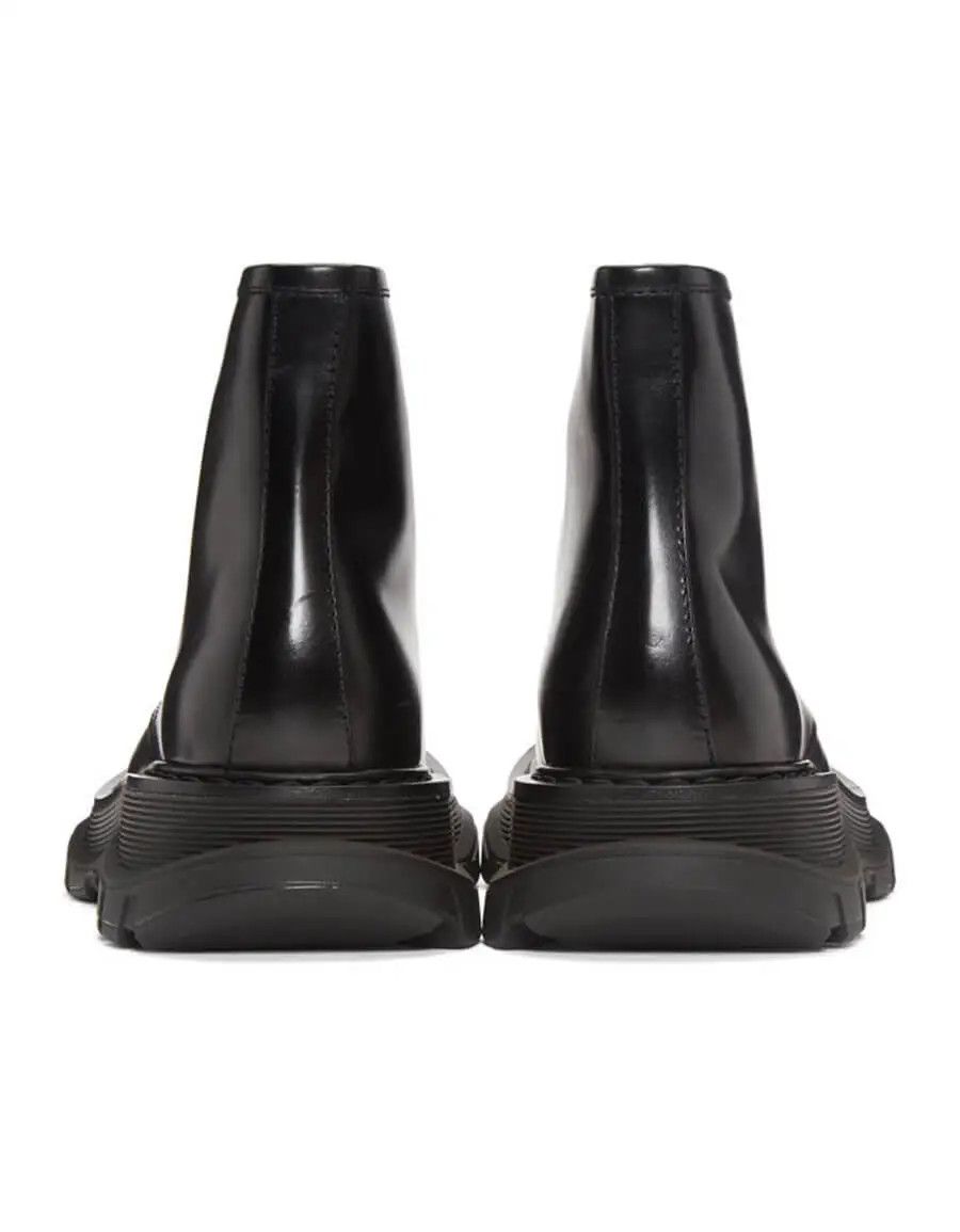 Alexander McQueen o1y1024 Ankle Boots in Black Size US 12 / EU 45 - 4 Thumbnail