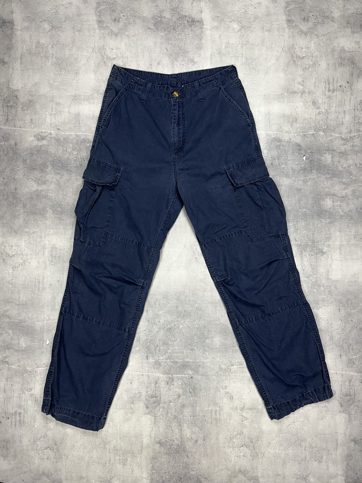 Carhartt × Vintage Carhartt Cargo Pants Men's 30x32 Blue Vintage Size US 32 / EU 48 - 2 Thumbnail