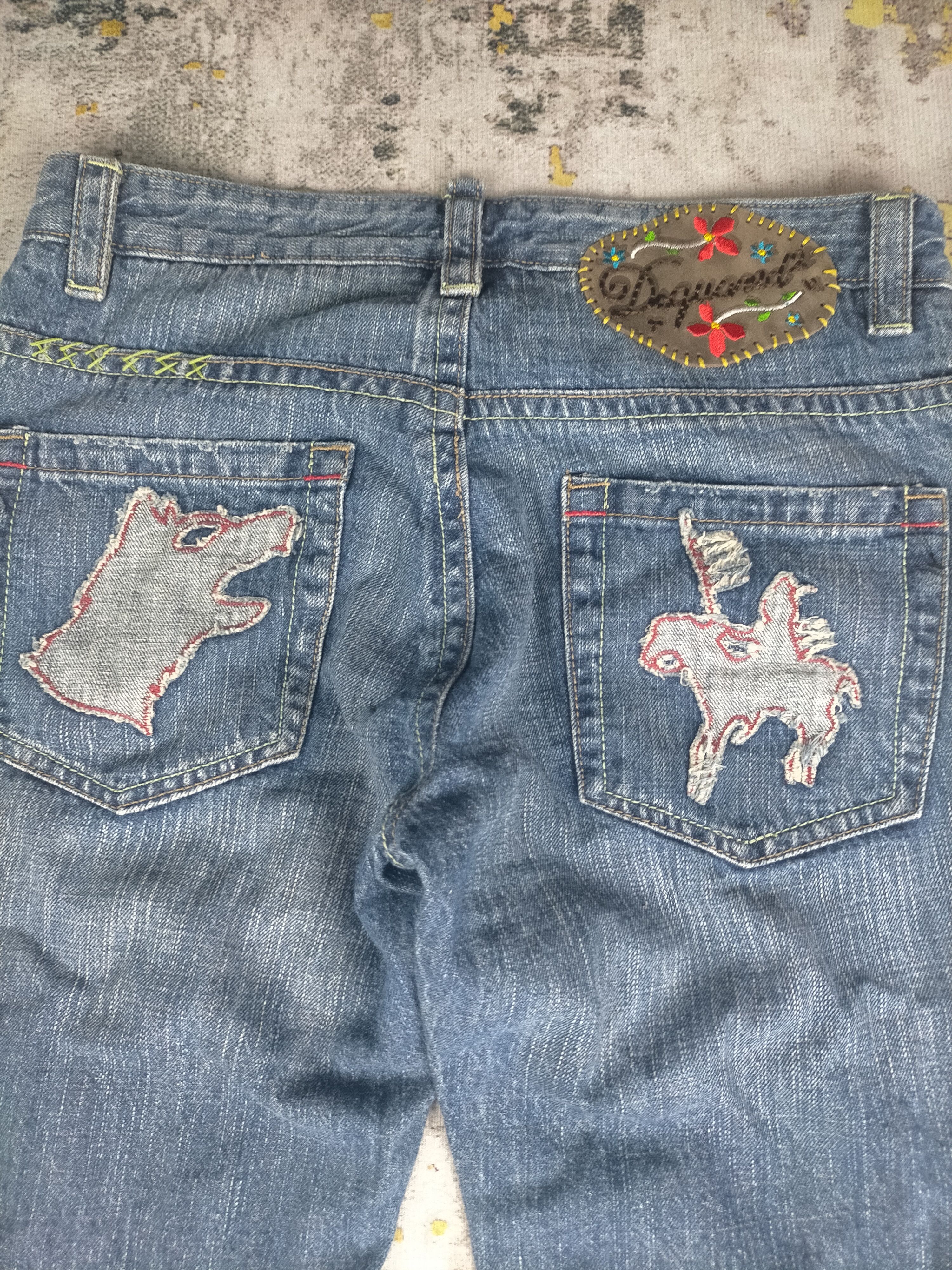 Dsquared2 🔥Rare DSQUARED2 Jeans Native American Totem Warrior Theme Size US 32 / EU 48 - 4 Thumbnail